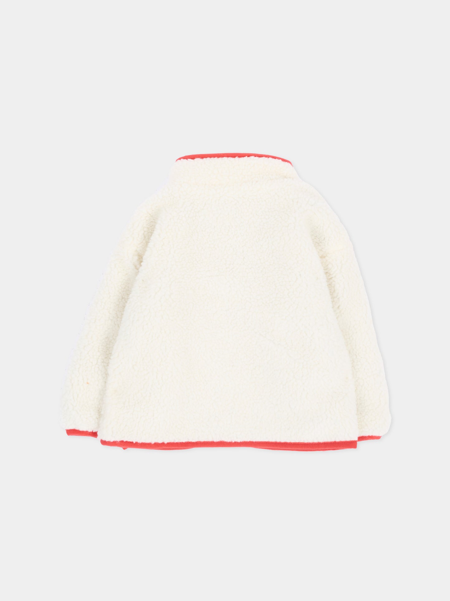 Ecopelliccia avorio per neonata con cuori,Stella Mccartney Kids,TZ2047 Z0506 101