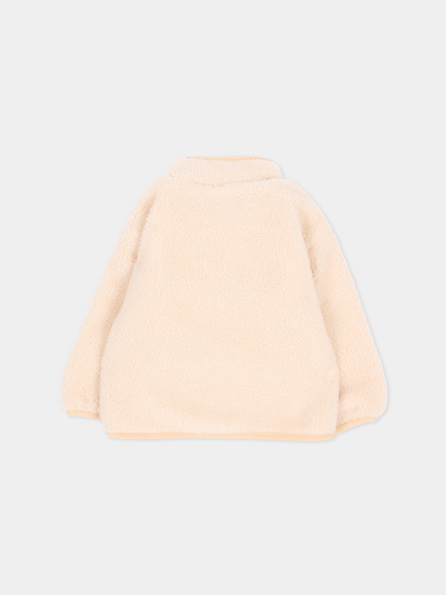 Ecopelliccia avorio per neonati con cavalli,Stella Mccartney Kids,TZ2057 Z0506 193