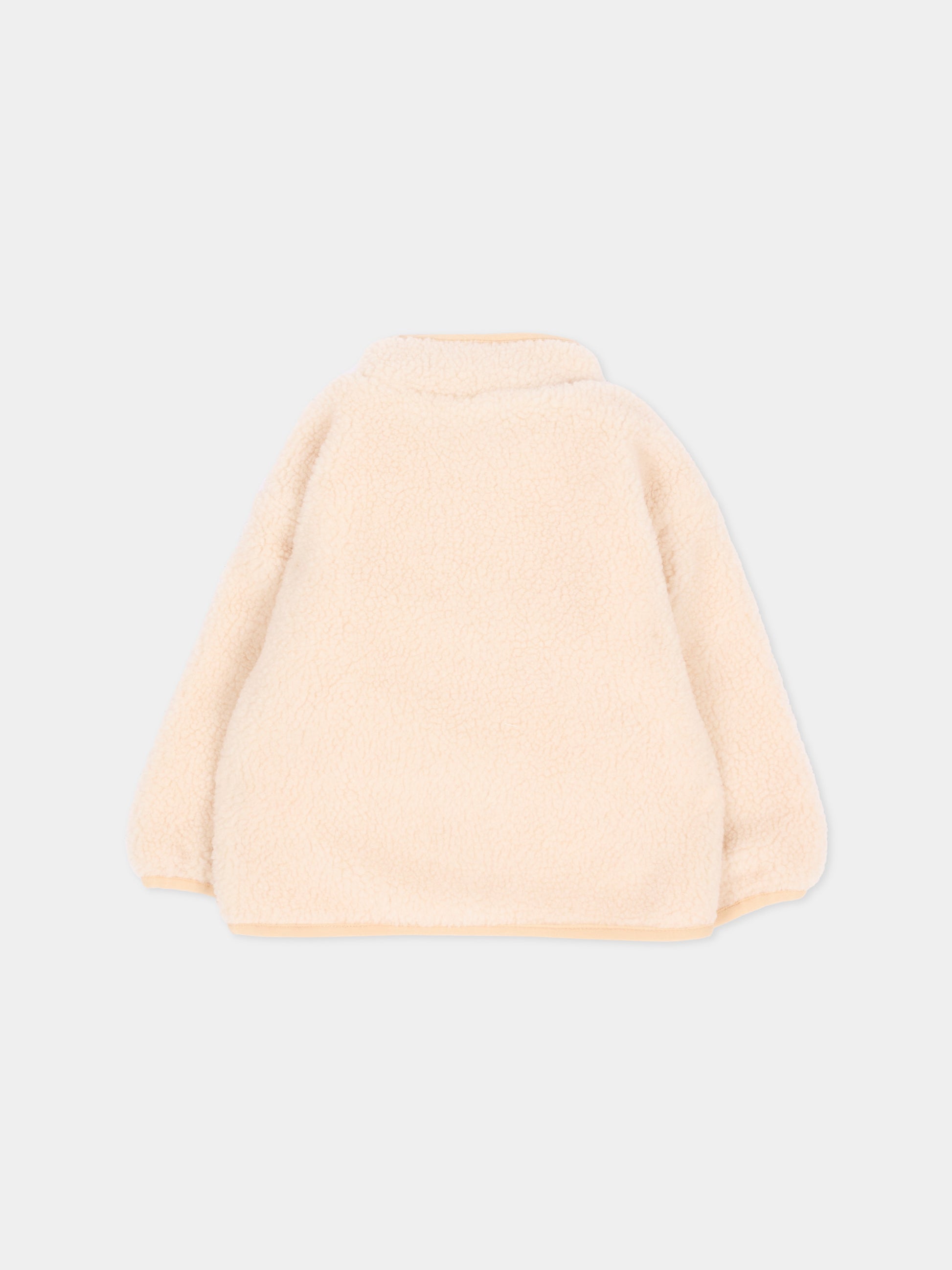 Ecopelliccia avorio per neonati con cavalli,Stella Mccartney Kids,TZ2057 Z0506 193