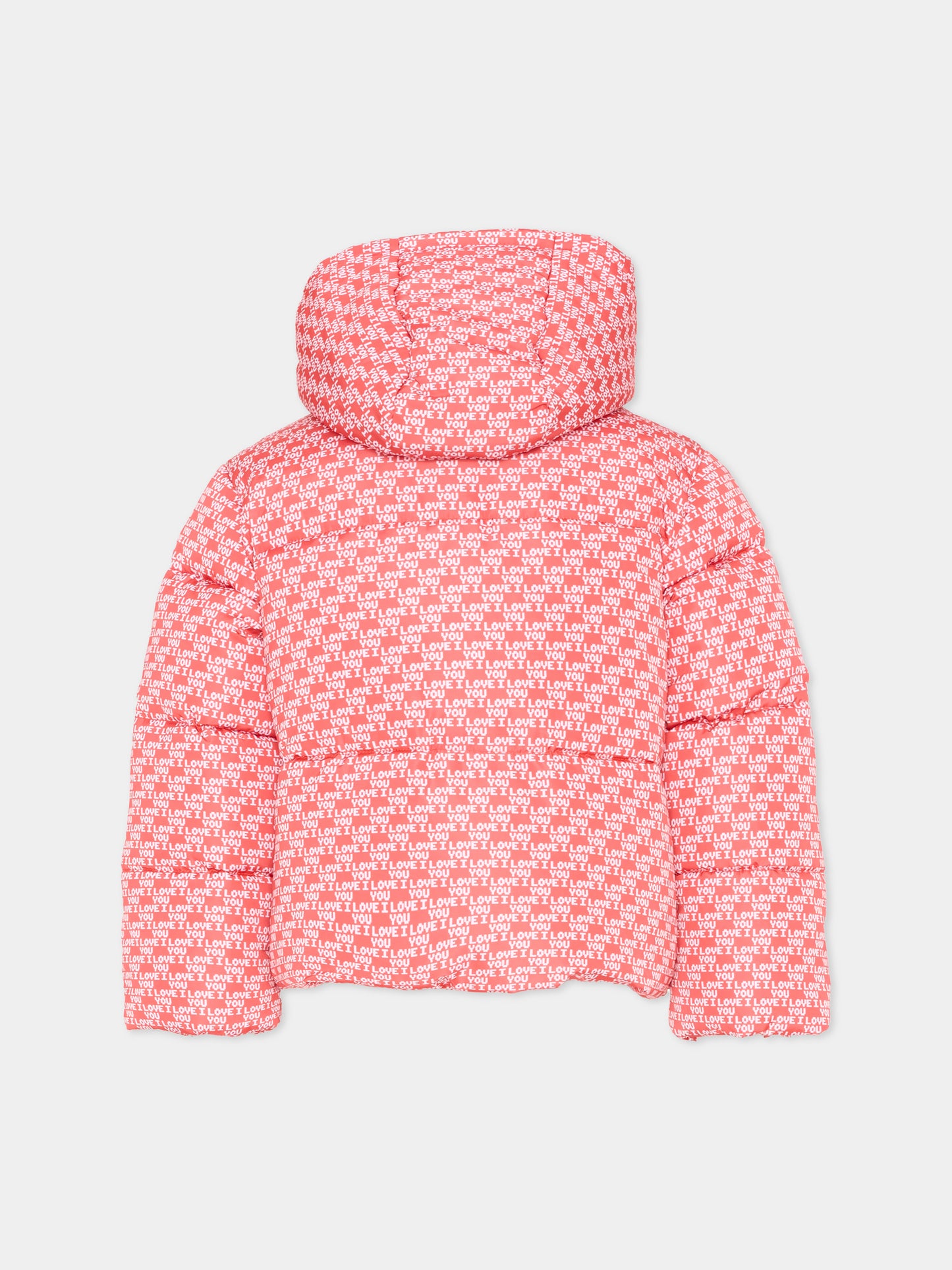 Piumino rosa per bambina stampato,Stella Mccartney Kids,TZ2B07 Z3914 423BC