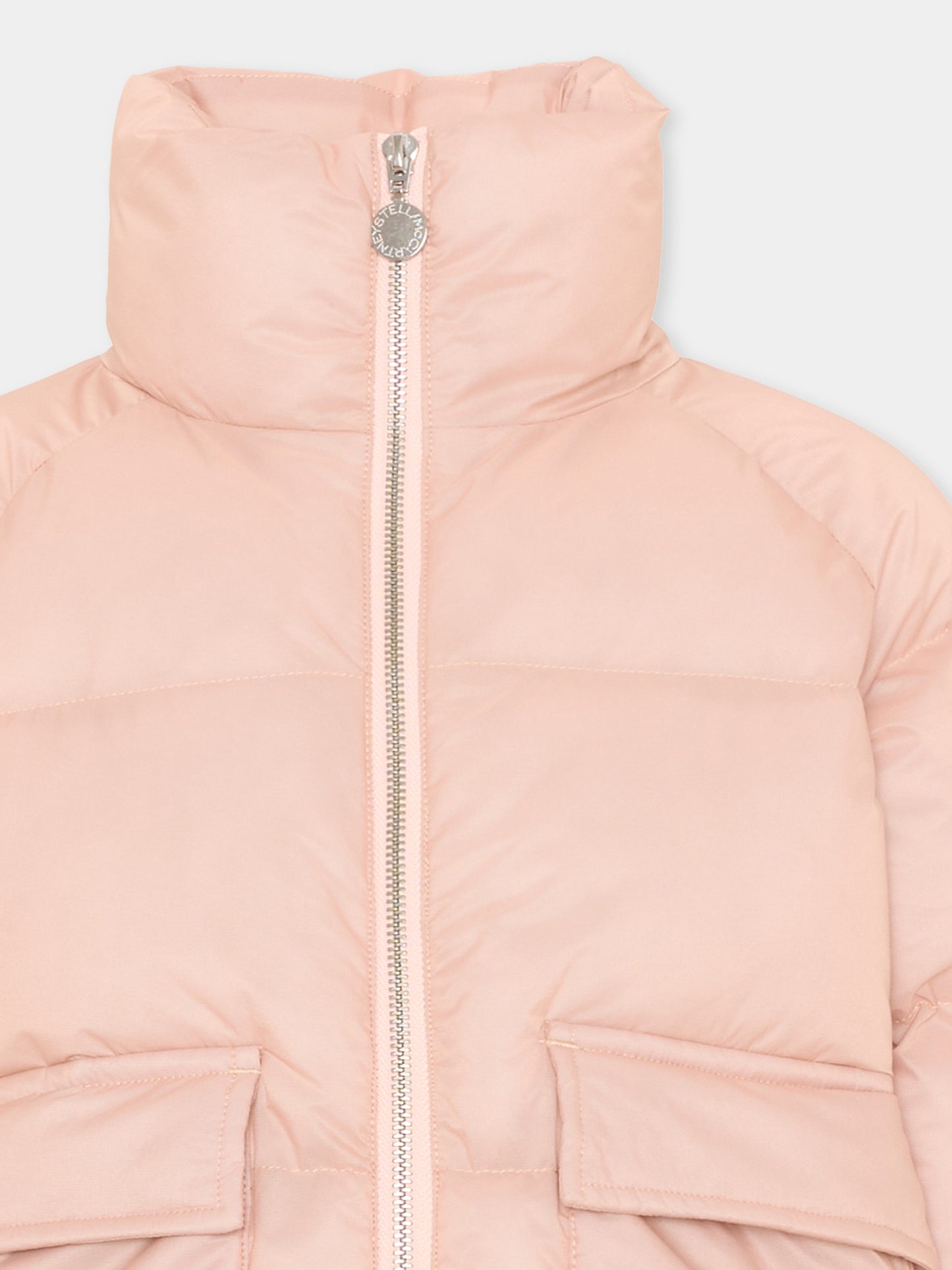 Piumino rosa per bambina con tasche,Stella Mccartney Kids,TZ2B27 Z3928 50M