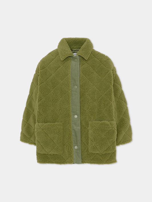 Ecopelliccia verde per bambino,Stella Mccartney Kids,TZ2B37 Z4079 70G