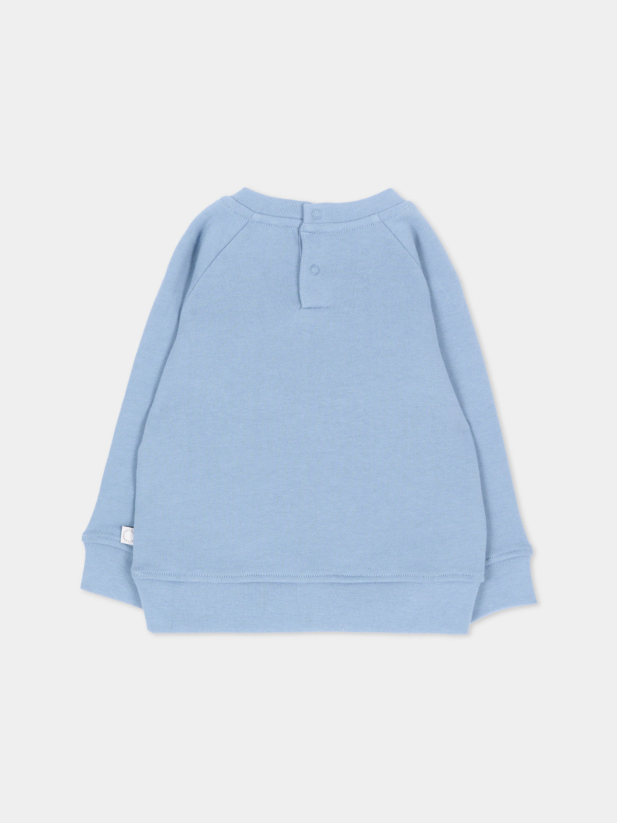 Felpa azzurra per neonato con cavalli,Stella Mccartney Kids,TZ4330 Z3059 643