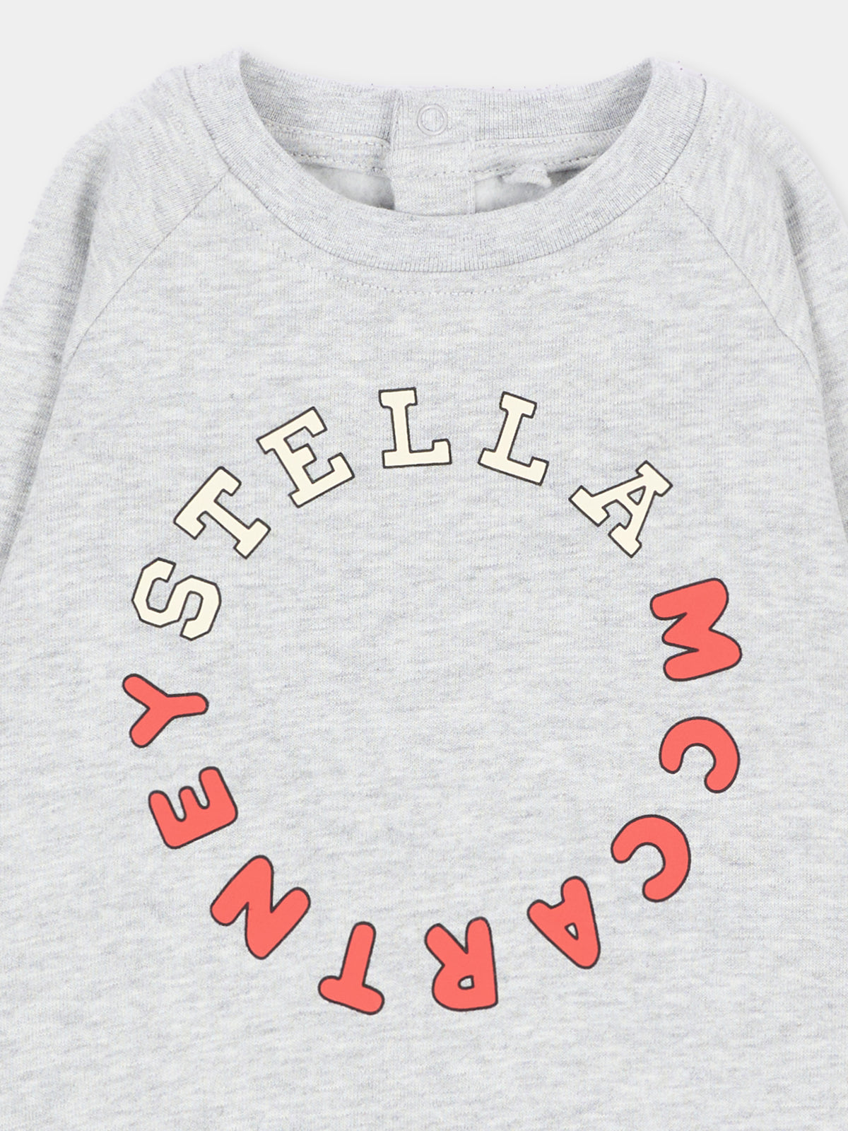 Felpa grigia per neonato con logo,Stella Mccartney Kids,TZ4380 Z3059 807