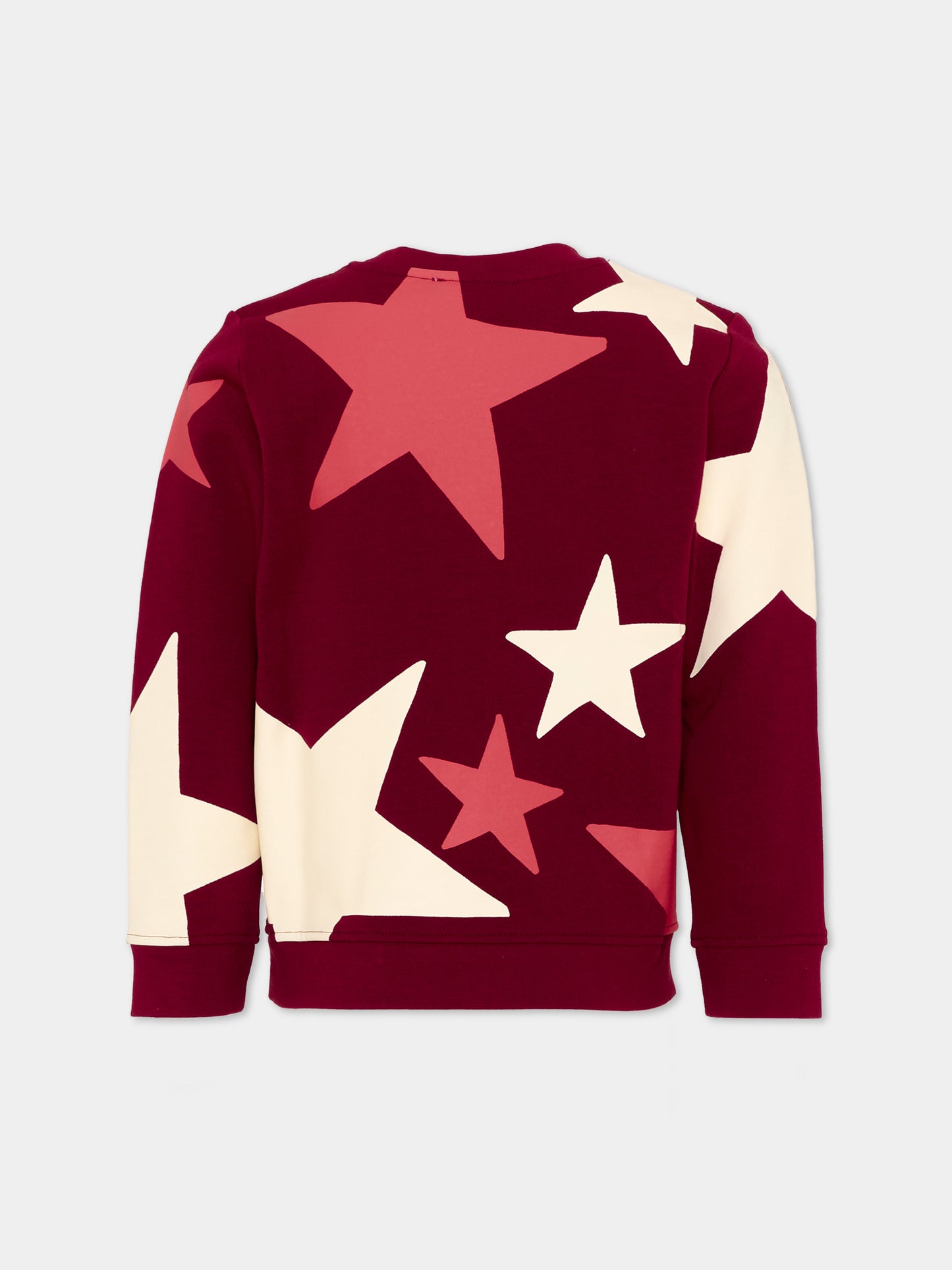 Felpa bordeaux per bambina con stelle,Stella Mccartney Kids,TZ4A20 Z3886 416MC