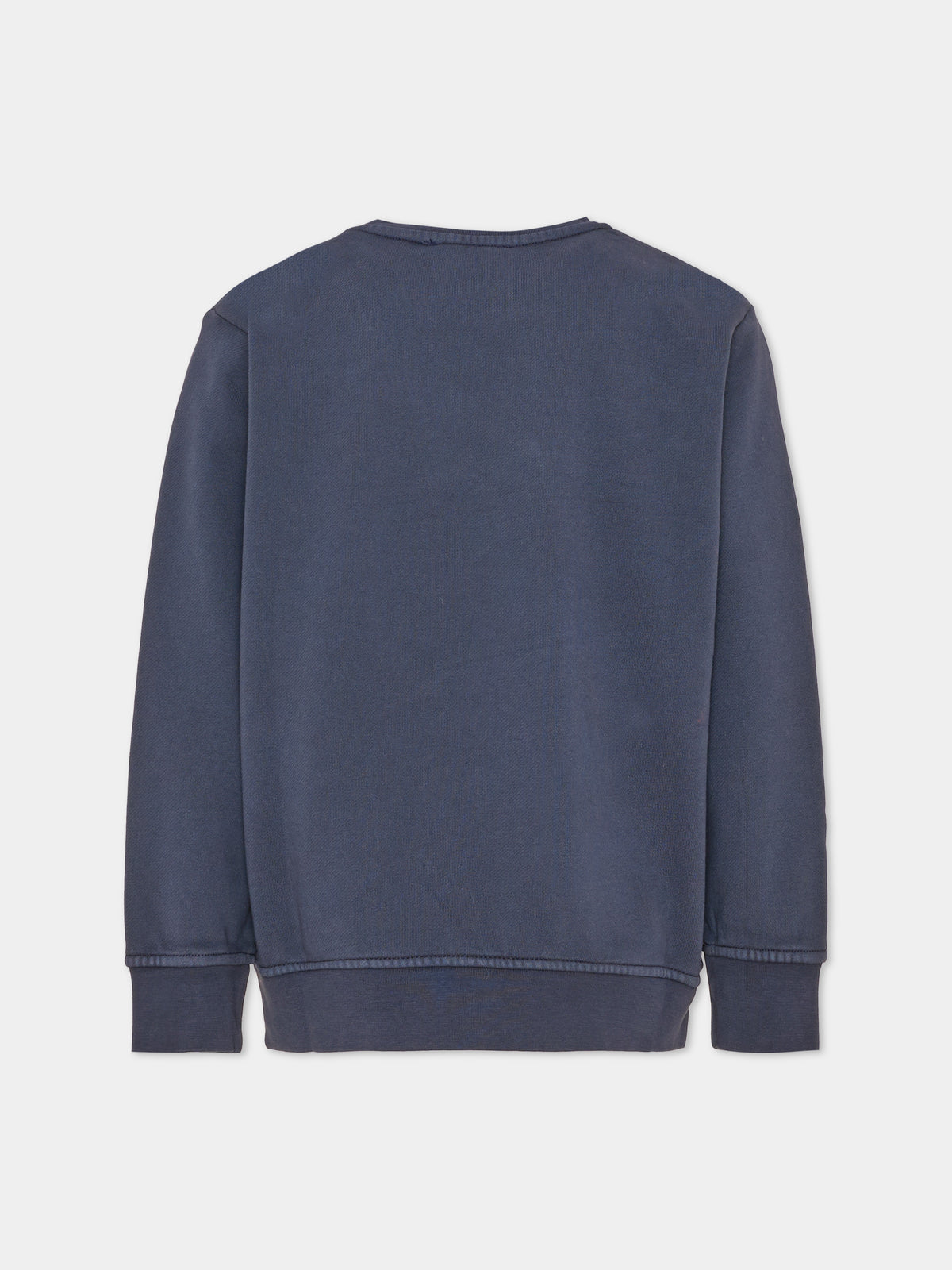 Felpa girocollo blu per bambina con logo,Stella Mccartney Kids,TZ4B10 Z3826 61L