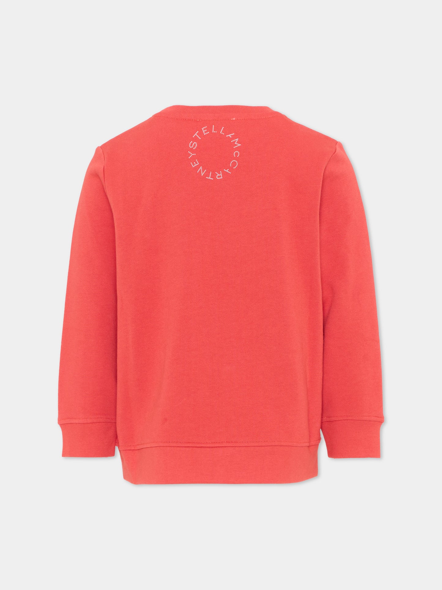 Felpa rossa per bambina con logo,Stella Mccartney Kids,TZ4C50 Z3059 423