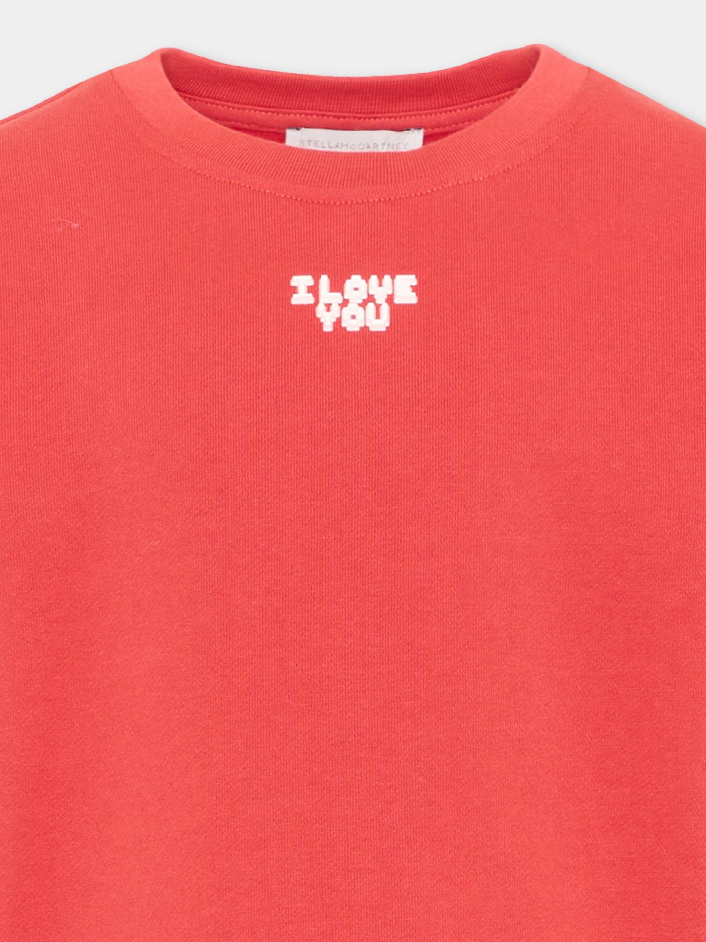 Felpa rossa per bambina con logo,Stella Mccartney Kids,TZ4C50 Z3059 423
