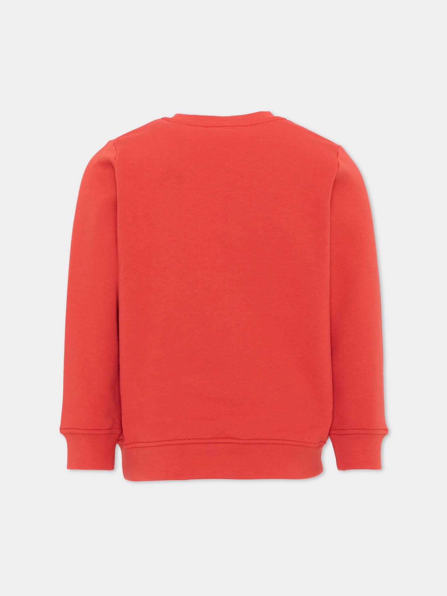 Felpa girocollo rossa per bambino stampata,Stella Mccartney Kids,TZ4R70 Z3059 421