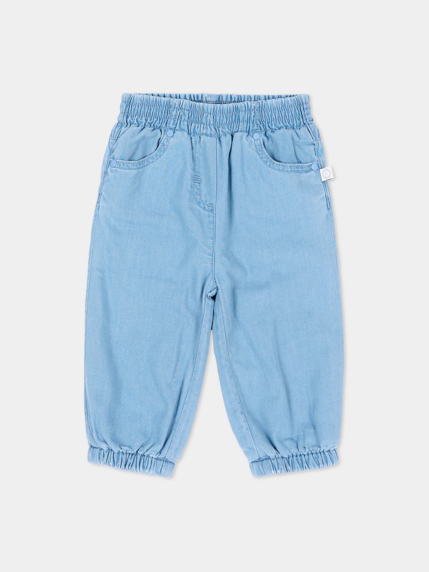 Jeans denim per neonata con ricamo,Stella Mccartney Kids,TZ6040 Z0161 600