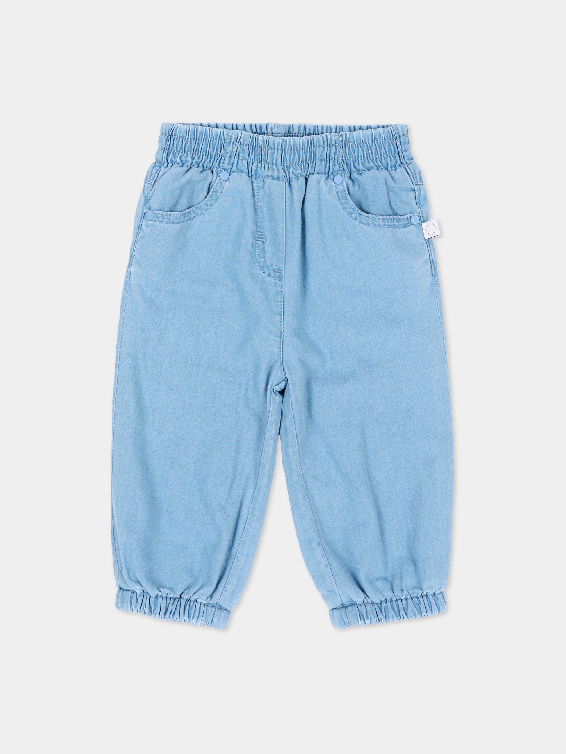 Jeans denim per neonata con ricamo,Stella Mccartney Kids,TZ6040 Z0161 600