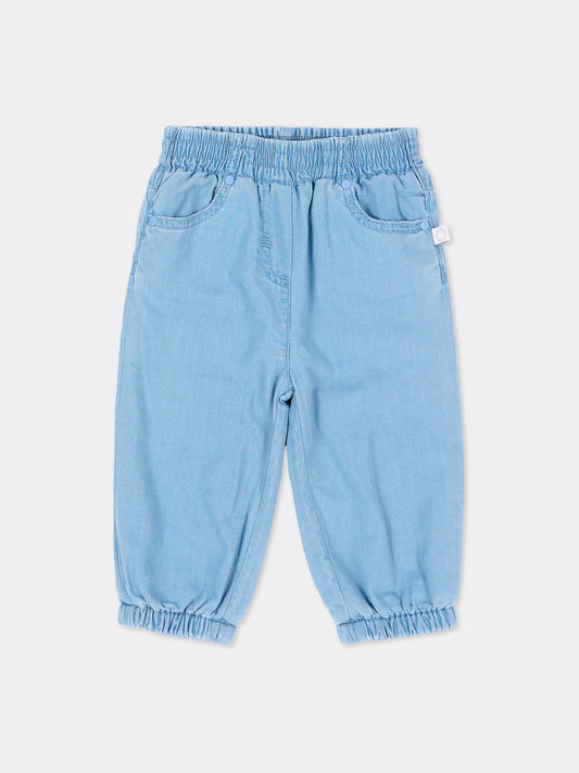 Jeans denim per neonata con ricamo,Stella Mccartney Kids,TZ6040 Z0161 600