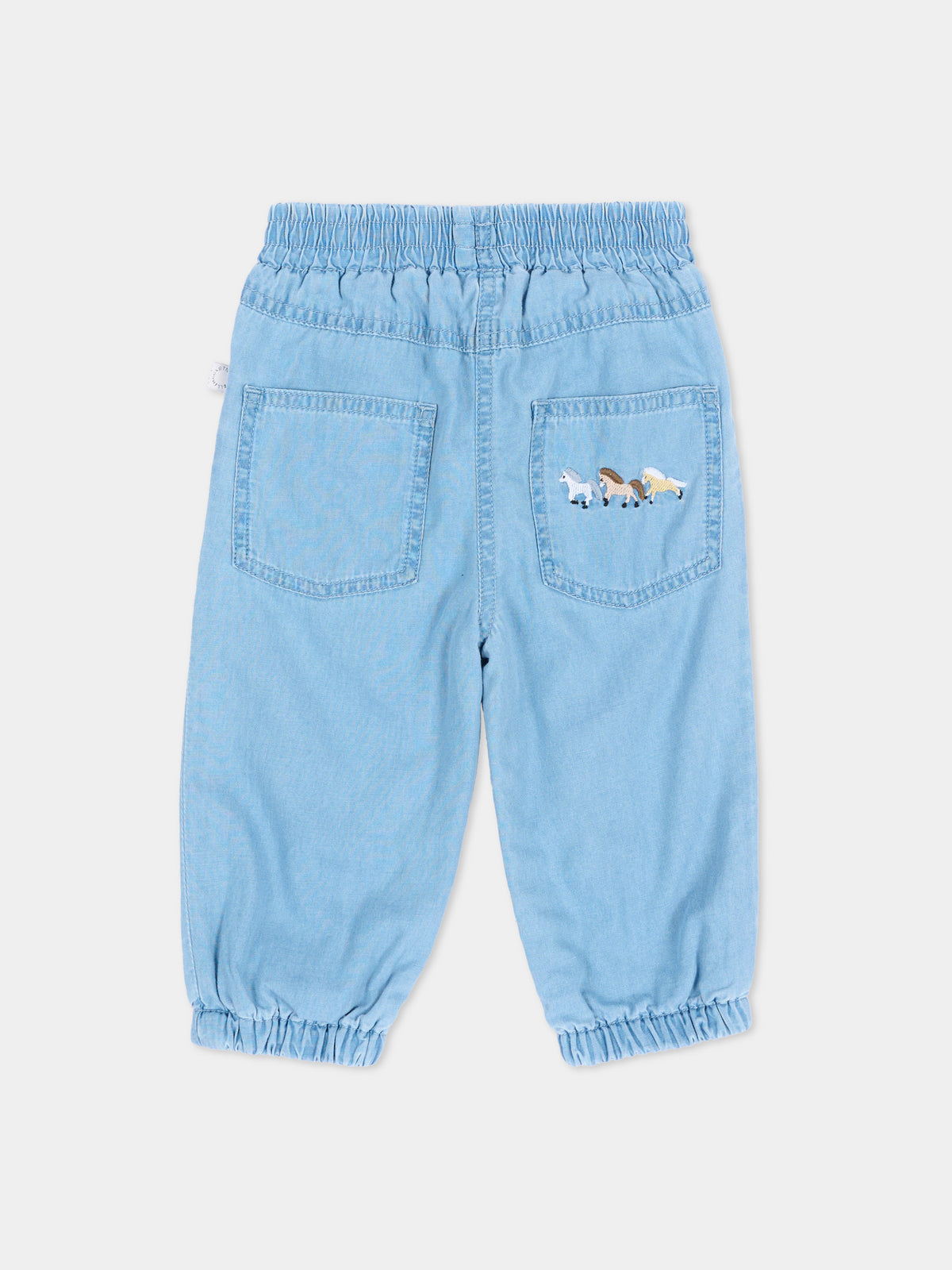 Jeans denim per neonata con ricamo,Stella Mccartney Kids,TZ6040 Z0161 600