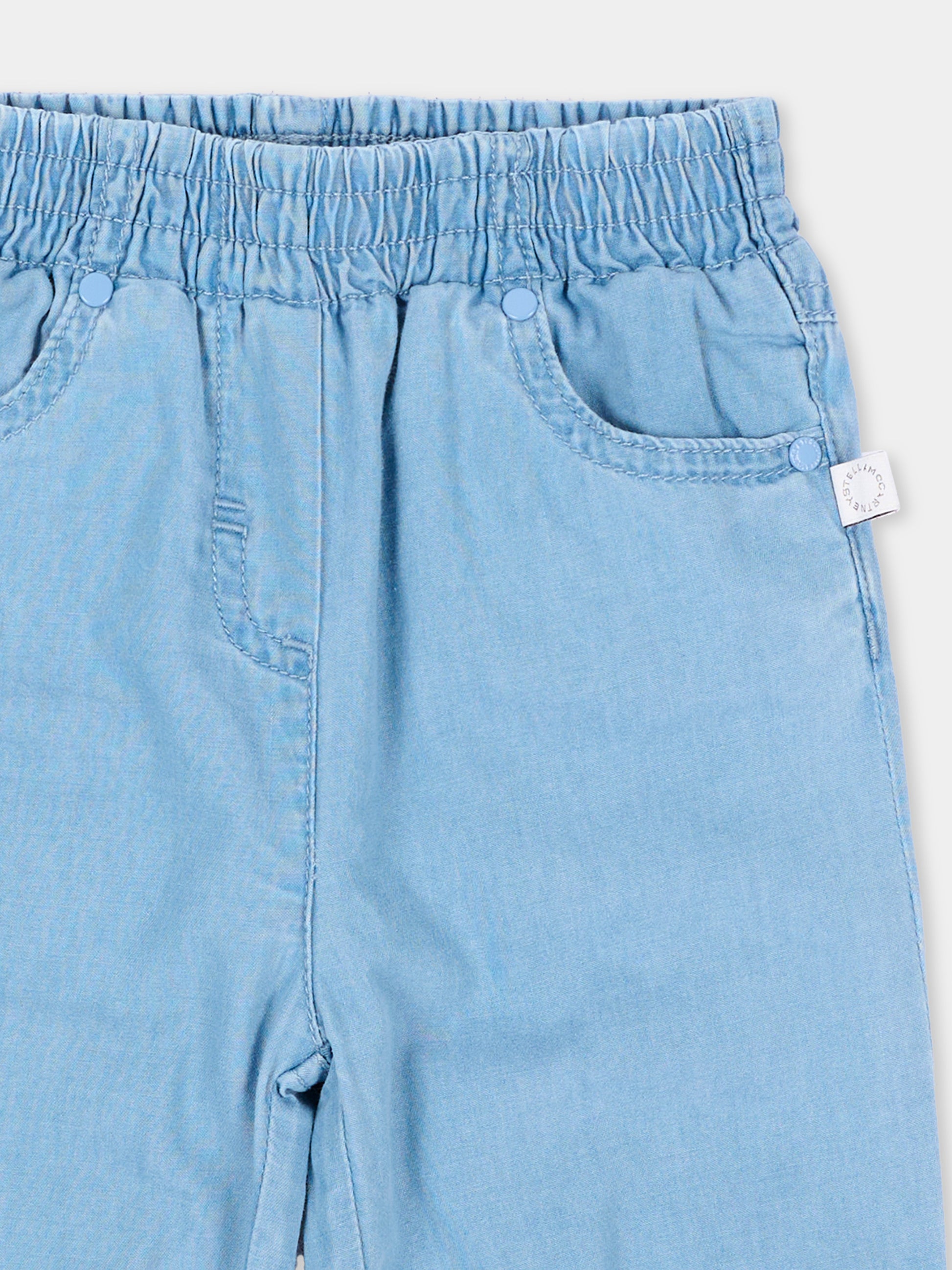 Jeans denim per neonata con ricamo,Stella Mccartney Kids,TZ6040 Z0161 600