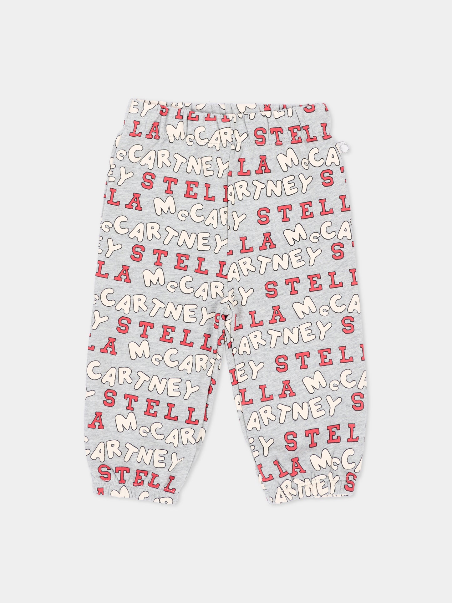Pantalone grigio per neonati con stampa,Stella Mccartney Kids,TZ6360 Z4013 807MC