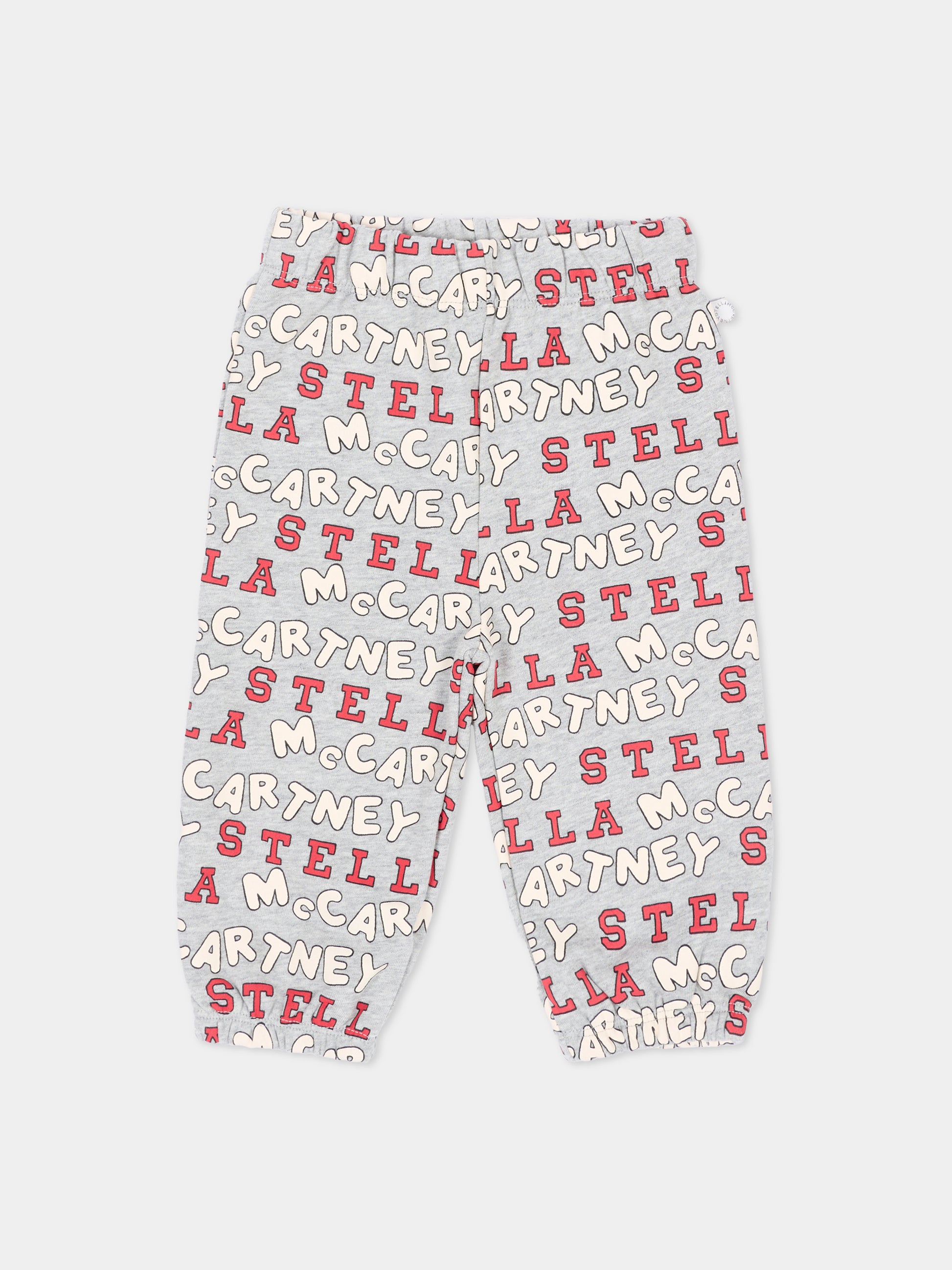 Pantalone grigio per neonati con stampa,Stella Mccartney Kids,TZ6360 Z4013 807MC