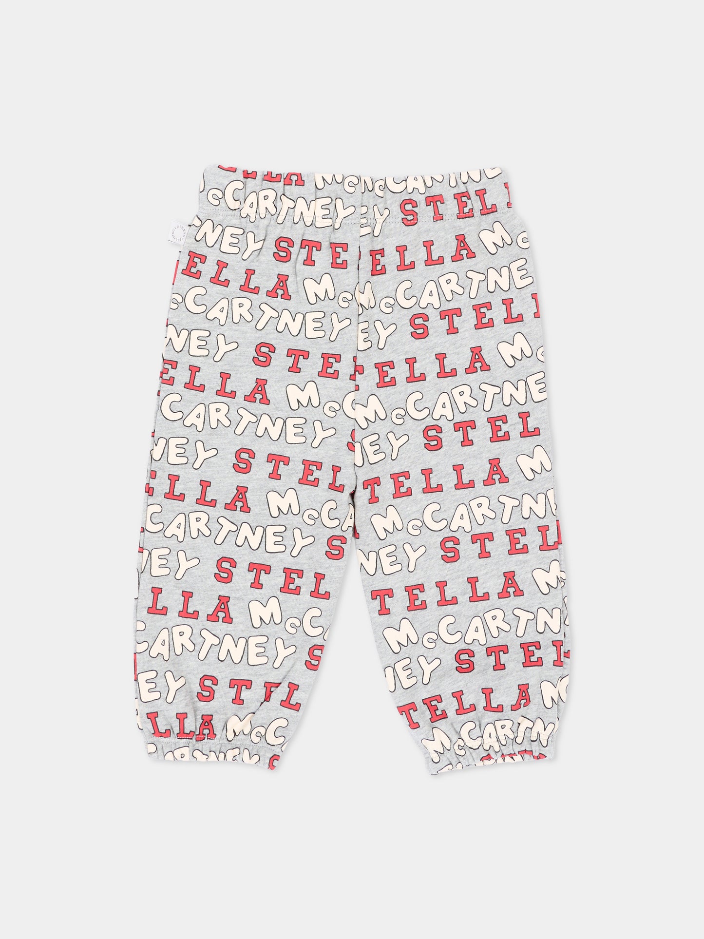 Pantalone grigio per neonati con stampa,Stella Mccartney Kids,TZ6360 Z4013 807MC