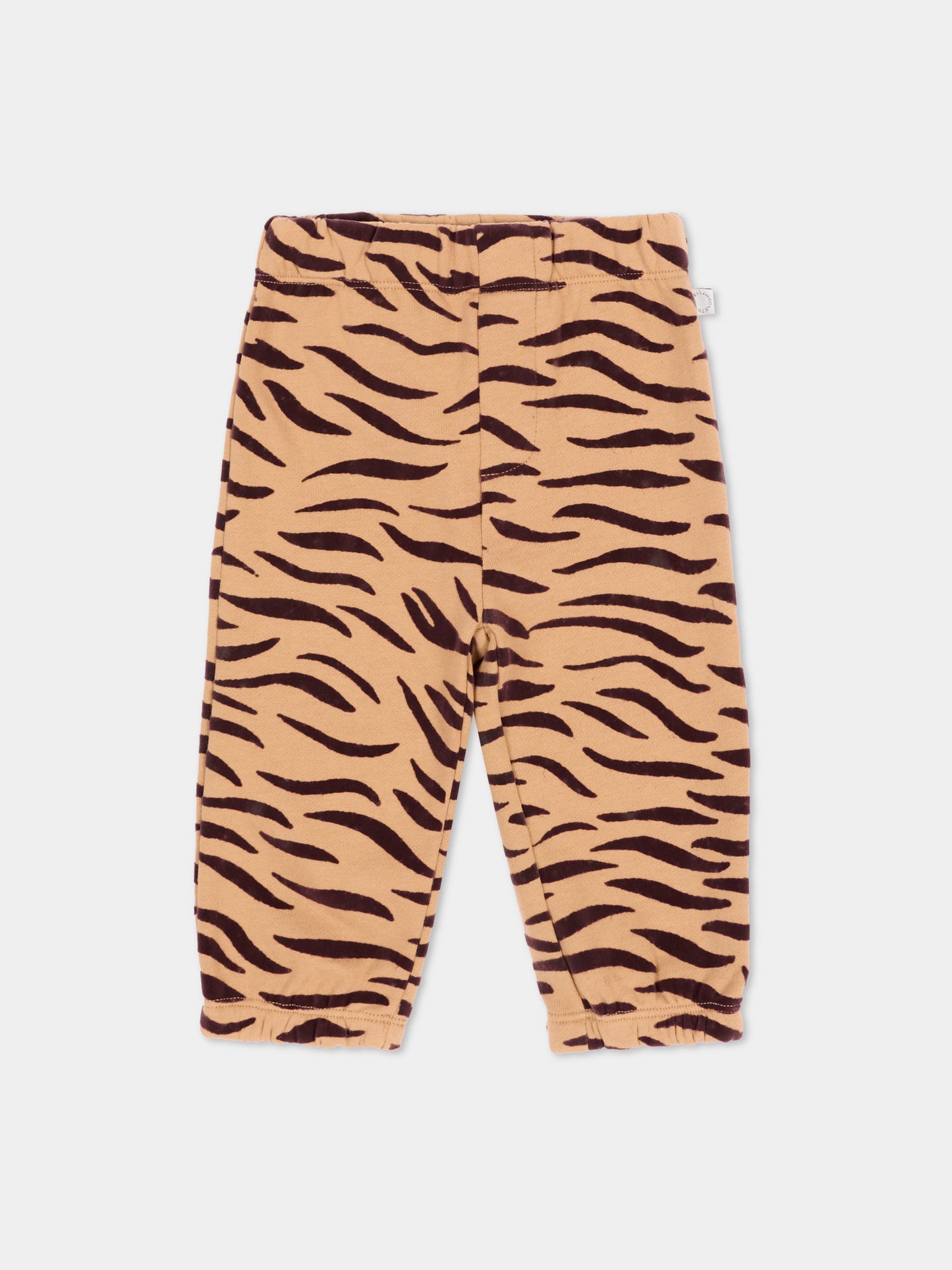 Pantalone beige per neonata animalier,Stella Mccartney Kids,TZ6380 Z4026 362MA