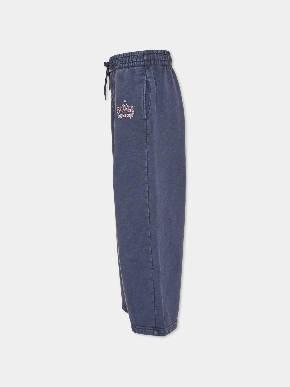 Pantalone blu per bambina con logo,Stella Mccartney Kids,TZ6B10 Z3826 61L