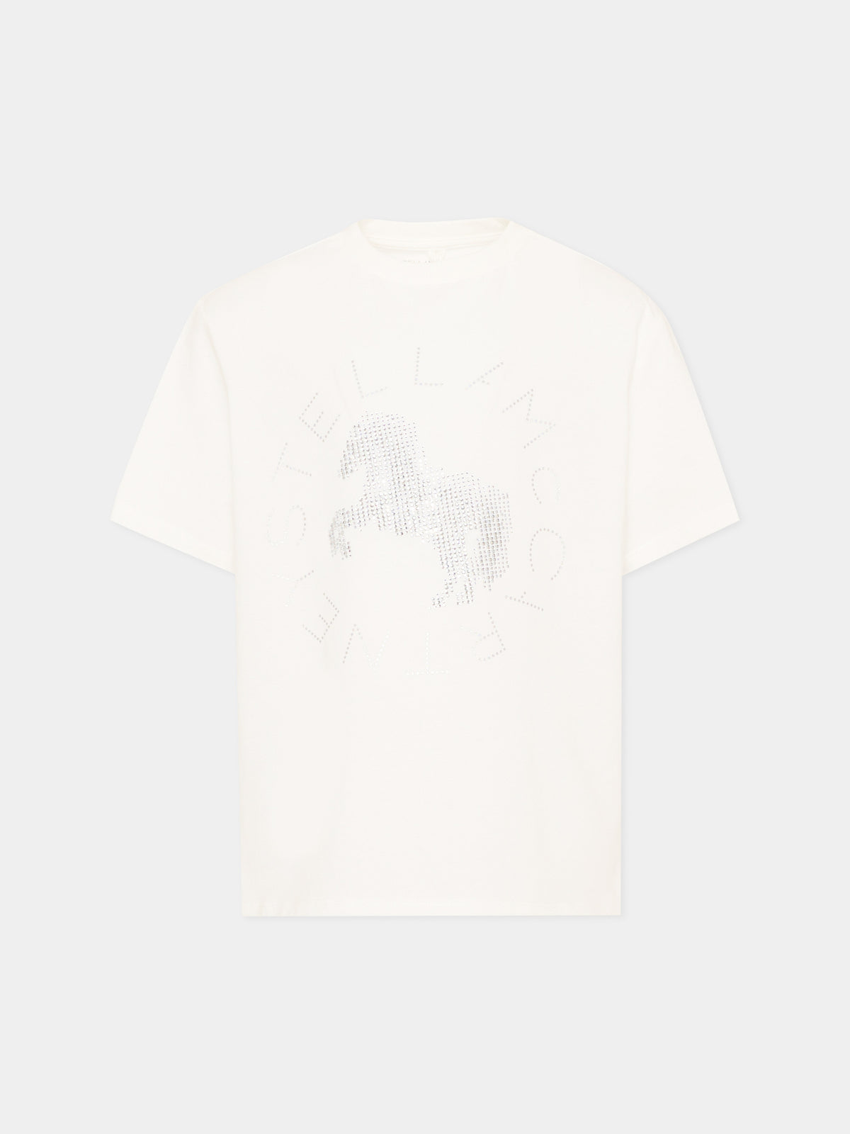 T-shirt avorio per bambina con cavallo,Stella Mccartney Kids,TZ8C91 Z3772 101