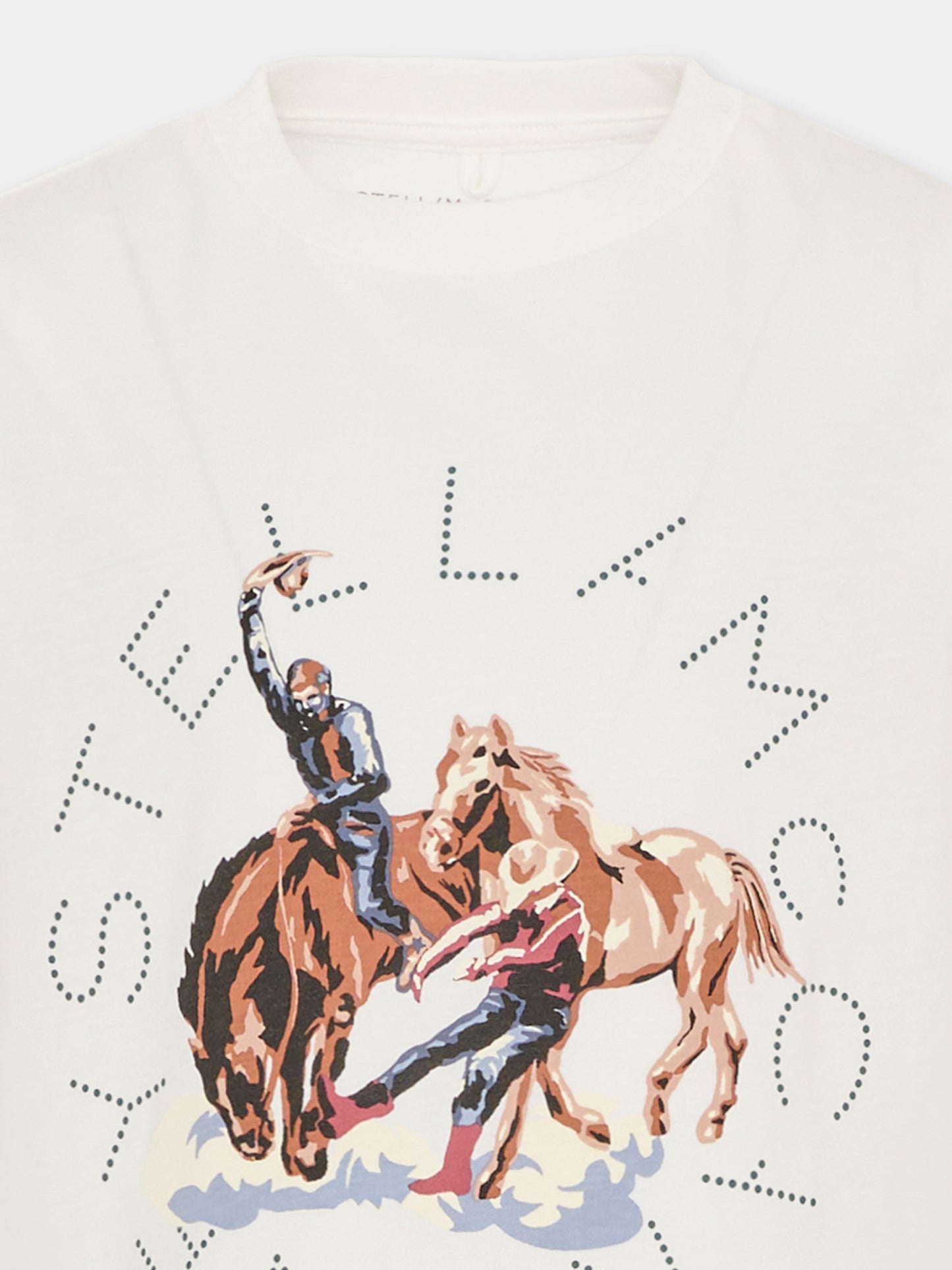 T-shirt avorio per bambino con stampa,Stella Mccartney Kids,TZ8P61 Z3772 101