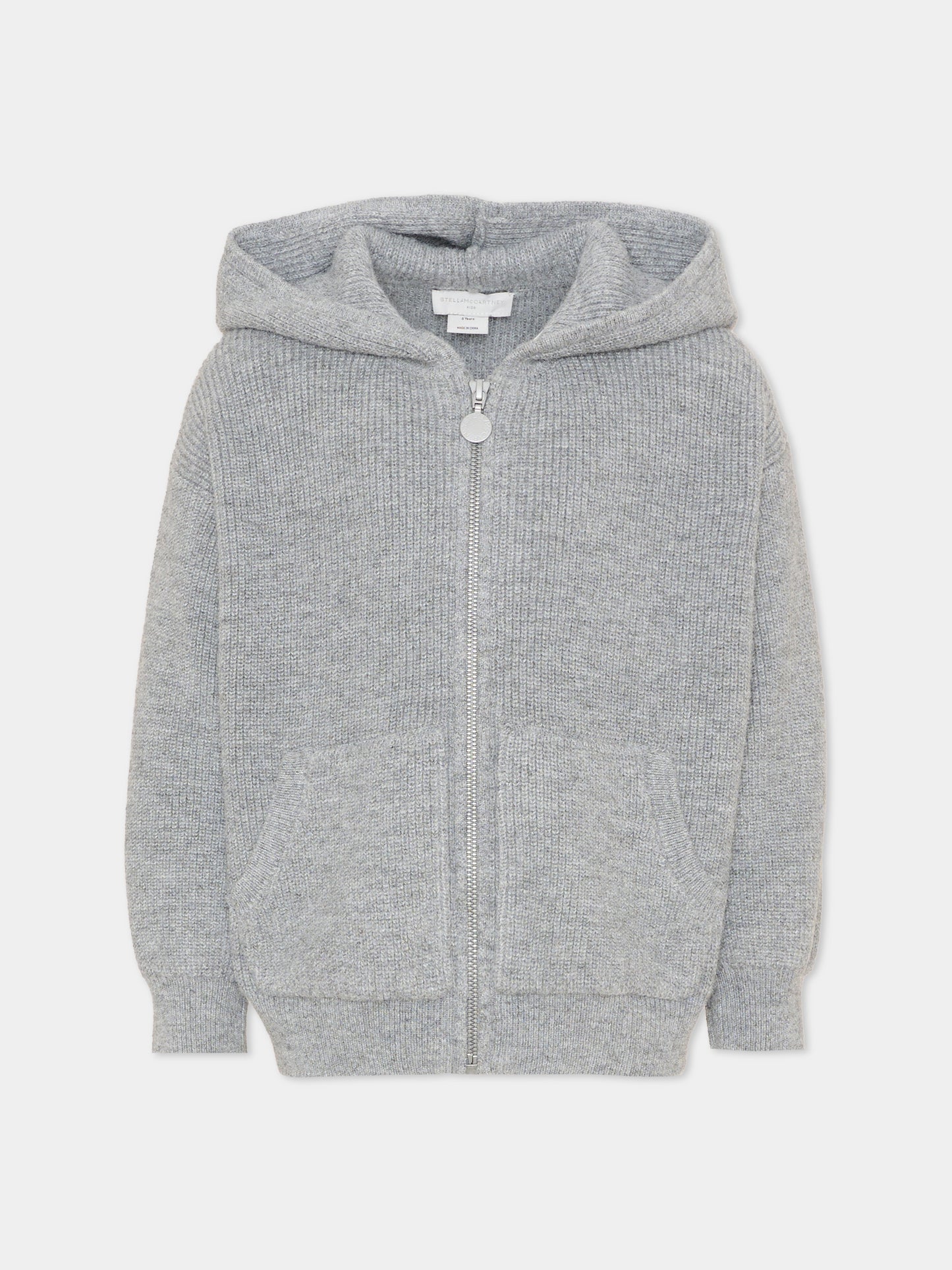 Felpa con cappuccio grigia per bambina,Stella Mccartney Kids,TZ9A90 Z3898 807
