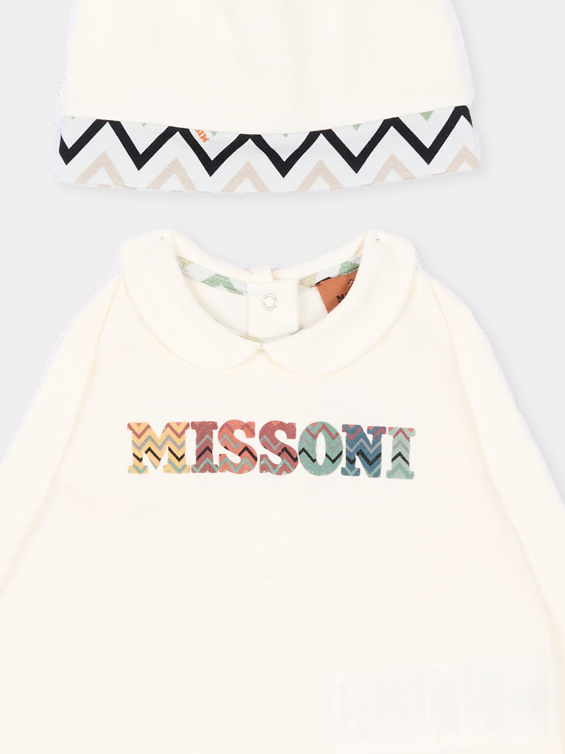 Set tutina avorio per neonato con chevron,Missoni,MZB300 Z3672 102