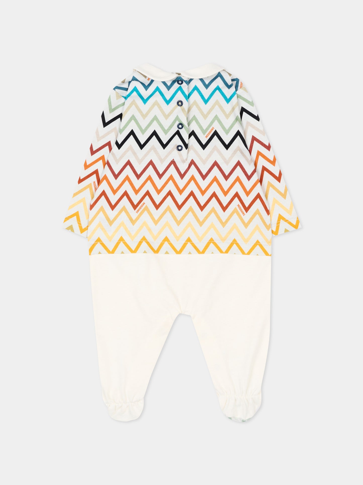 Set tutina multicolor per neonato con chevron,Missoni,MZB320 Z4094 960MC