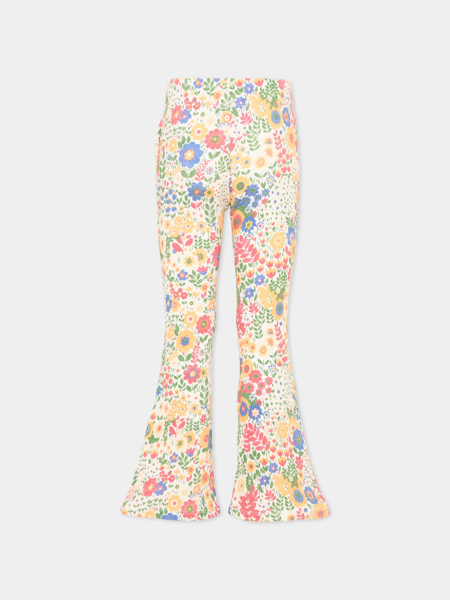 Leggings multicolor per bambina floreali,Stella Mccartney Kids,TZ6A30 Z3879 999MC
