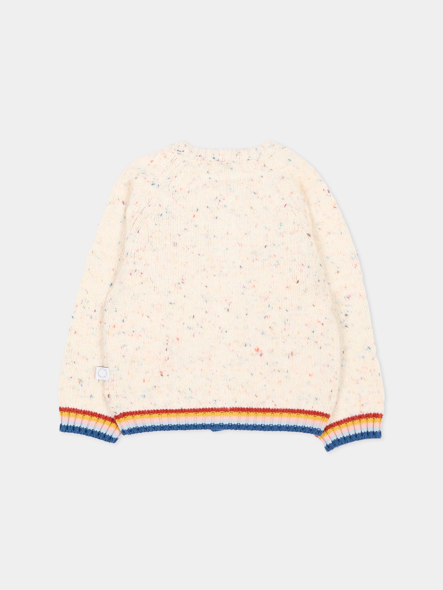 Cardigan avorio per neonata con righe,Stella Mccartney Kids,TZ9000 Z3896 101