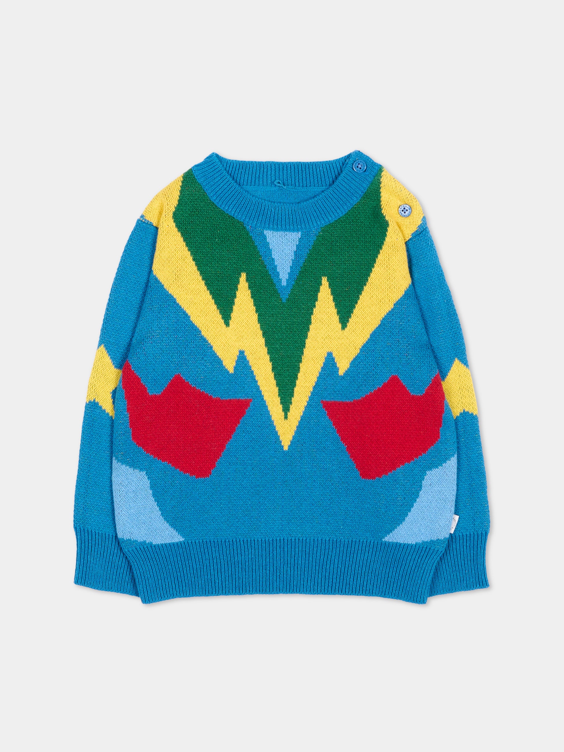Maglione multicolor per neonato con fulmini,Stella Mccartney Kids,TZ9300 Z3622 999