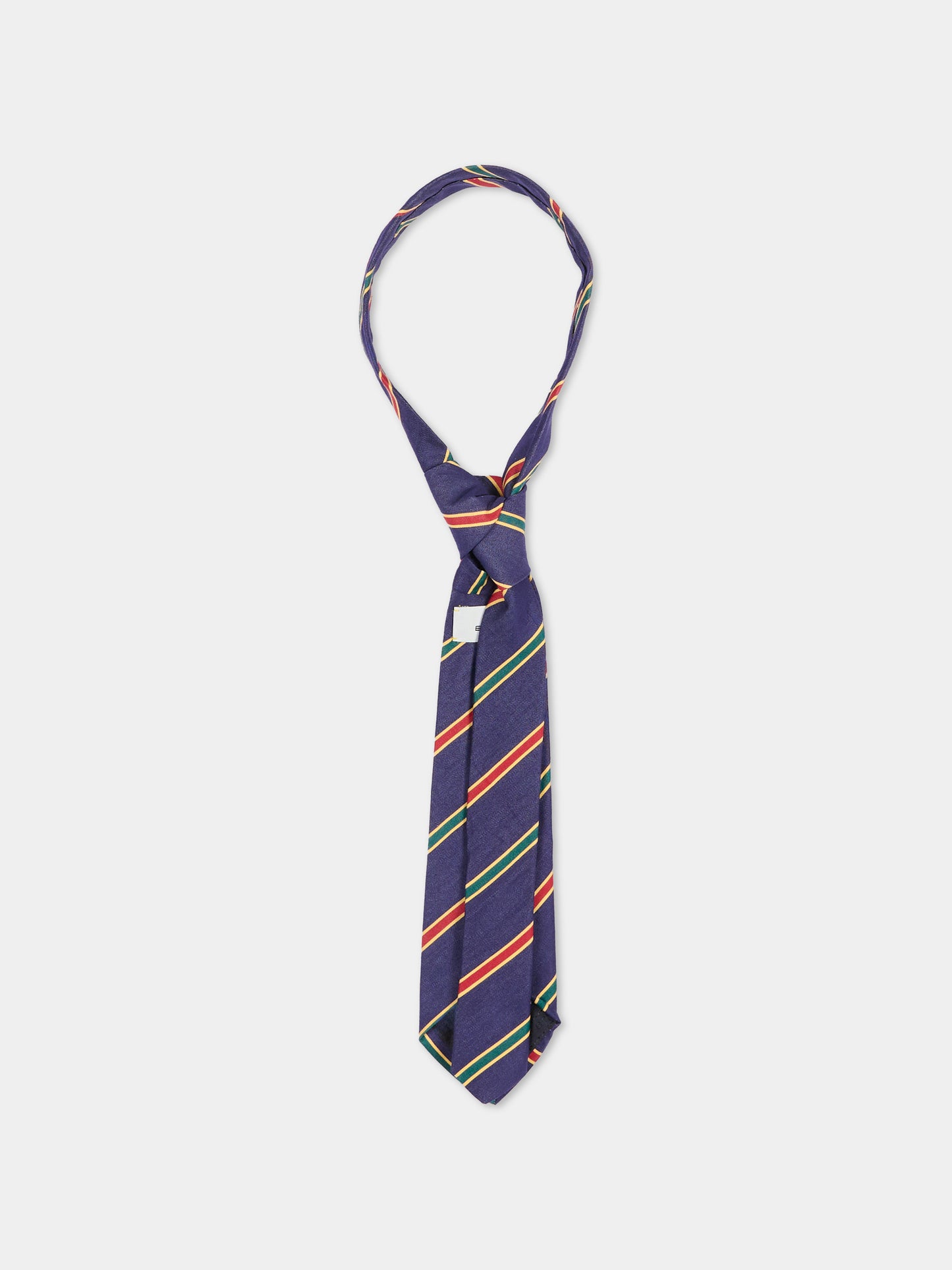 Cravatta blu per bambino a righe,Etro,GZ0Q04 P0622 617VE