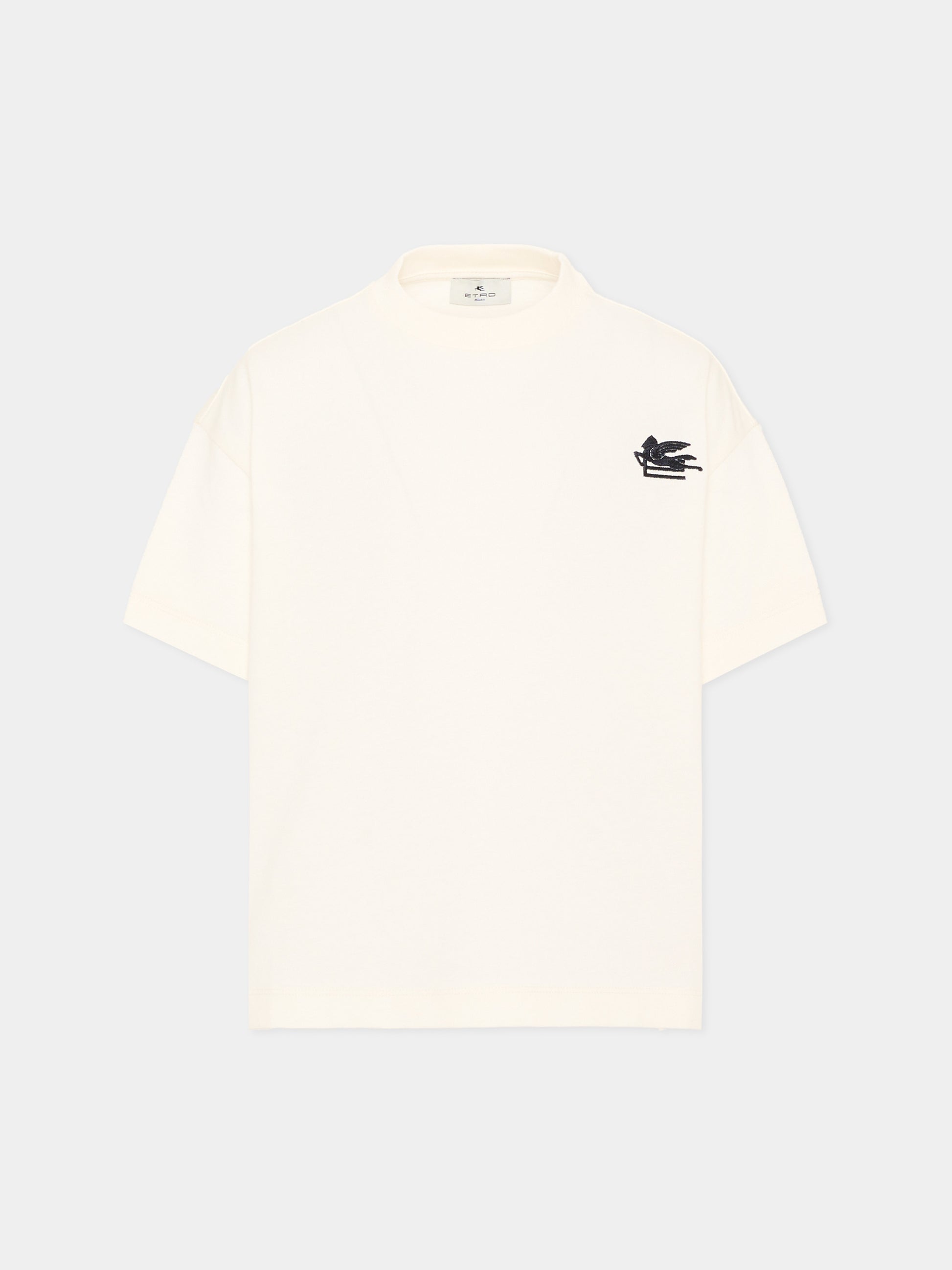 T-Shirt avorio per bambini con logo,Etro,GZ8P01 Z3672 102