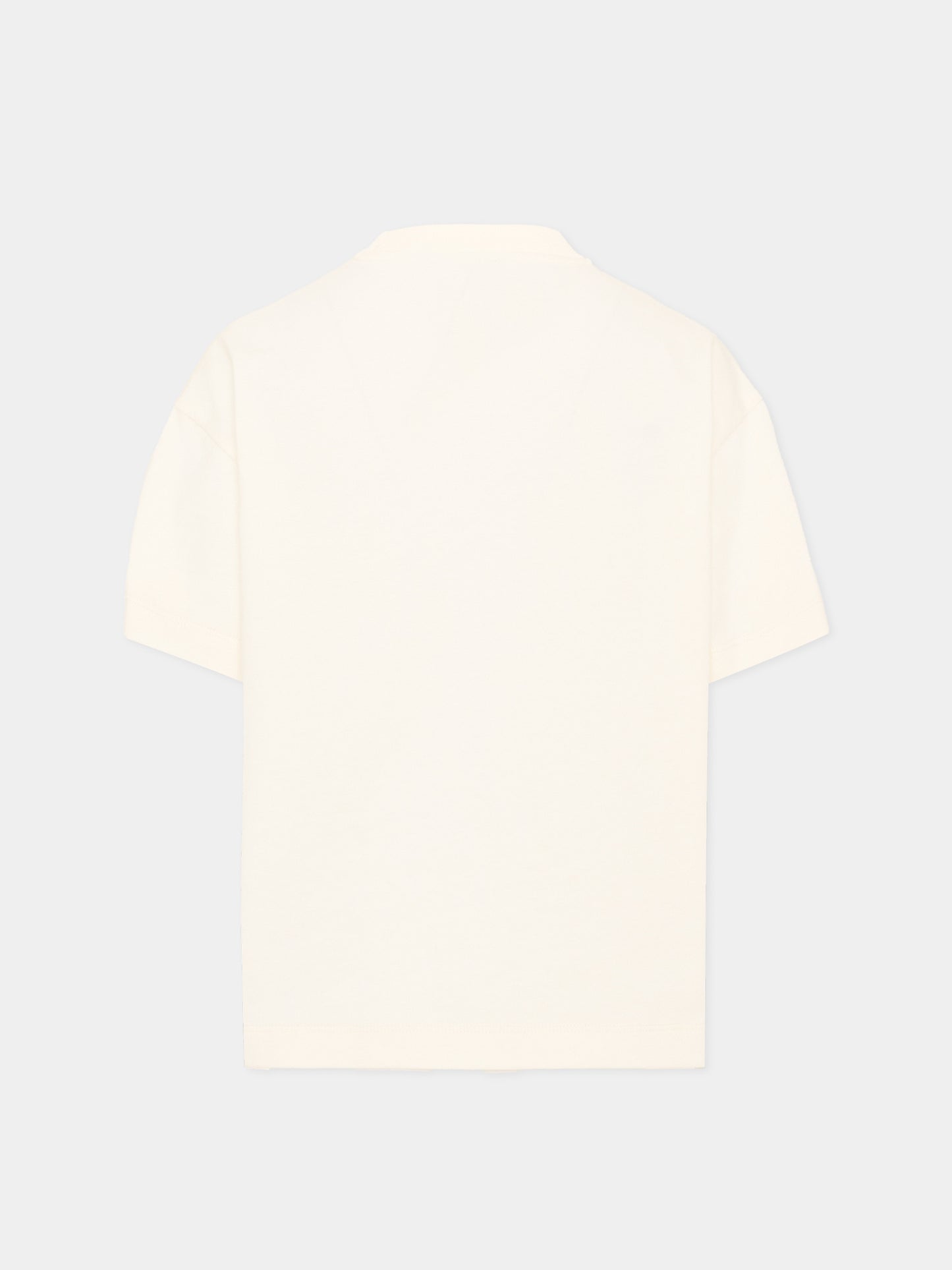 T-Shirt avorio per bambini con logo,Etro,GZ8P01 Z3672 102
