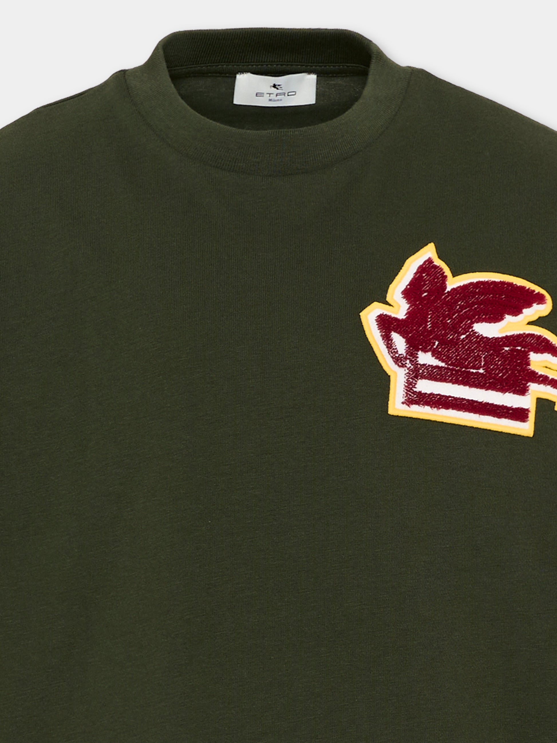 T-Shirt verde per bambini con Pegaso,Etro,GZ8P51 Z3672 70J