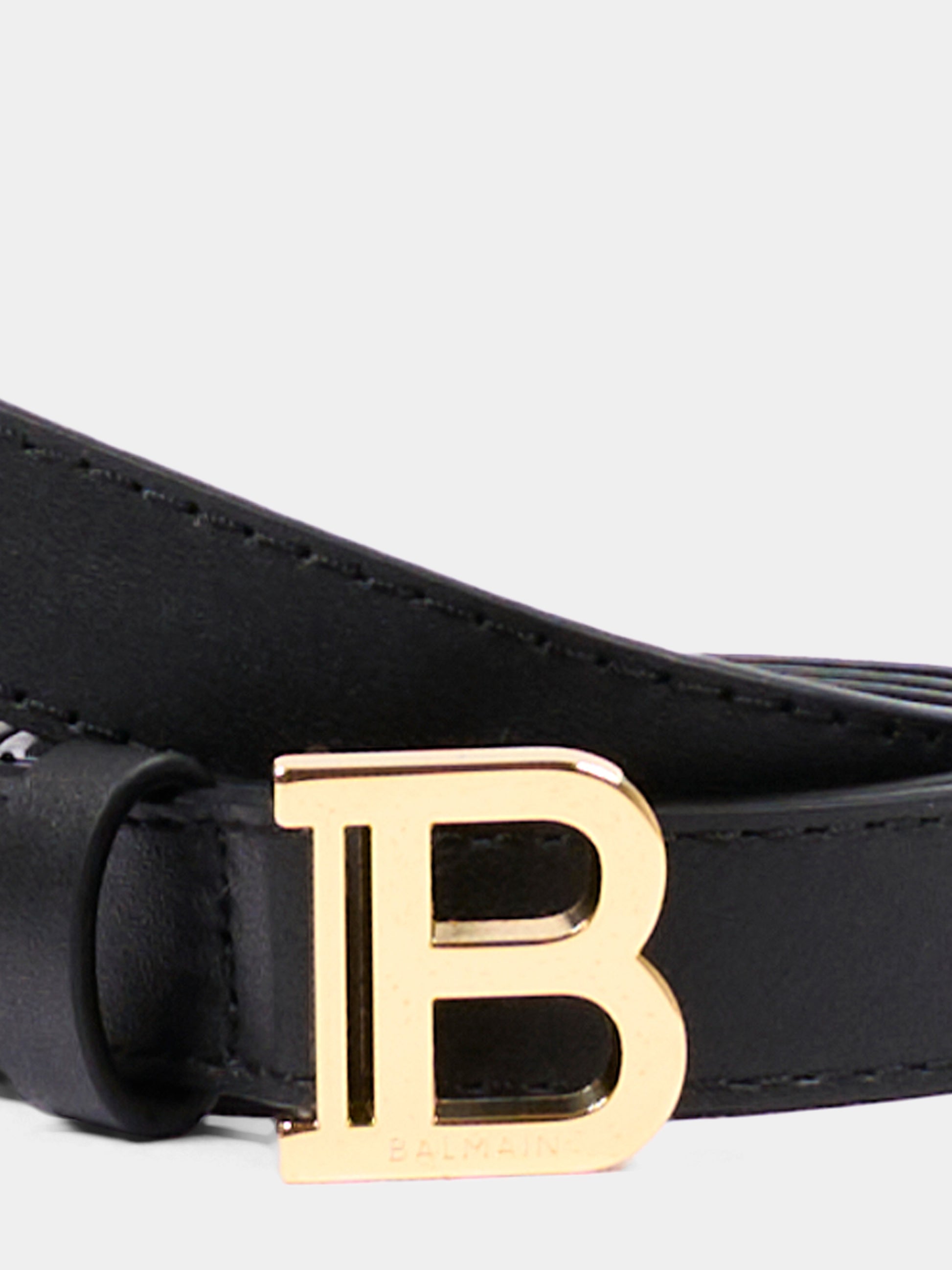 Cintura nera per bambina con logo,Balmain Kids,BY0C01 Z1371 930OR