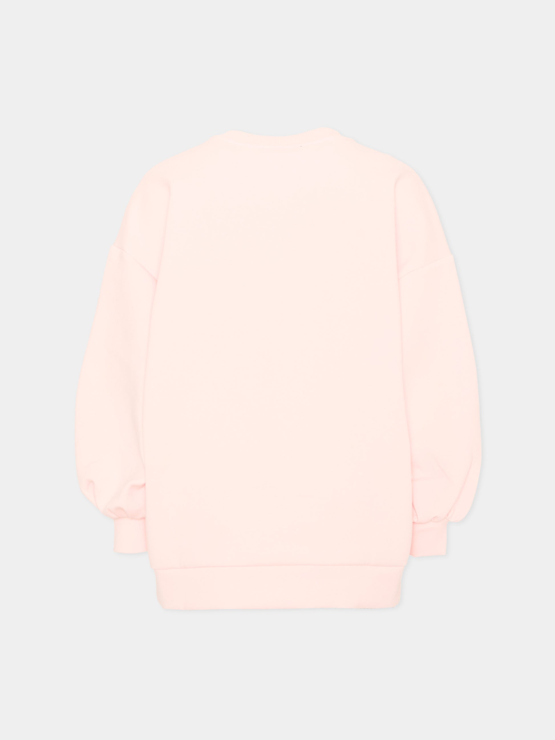 Vestito rosa per bambina con logo,Balmain Kids,BZ1A60 Z3728 508BD