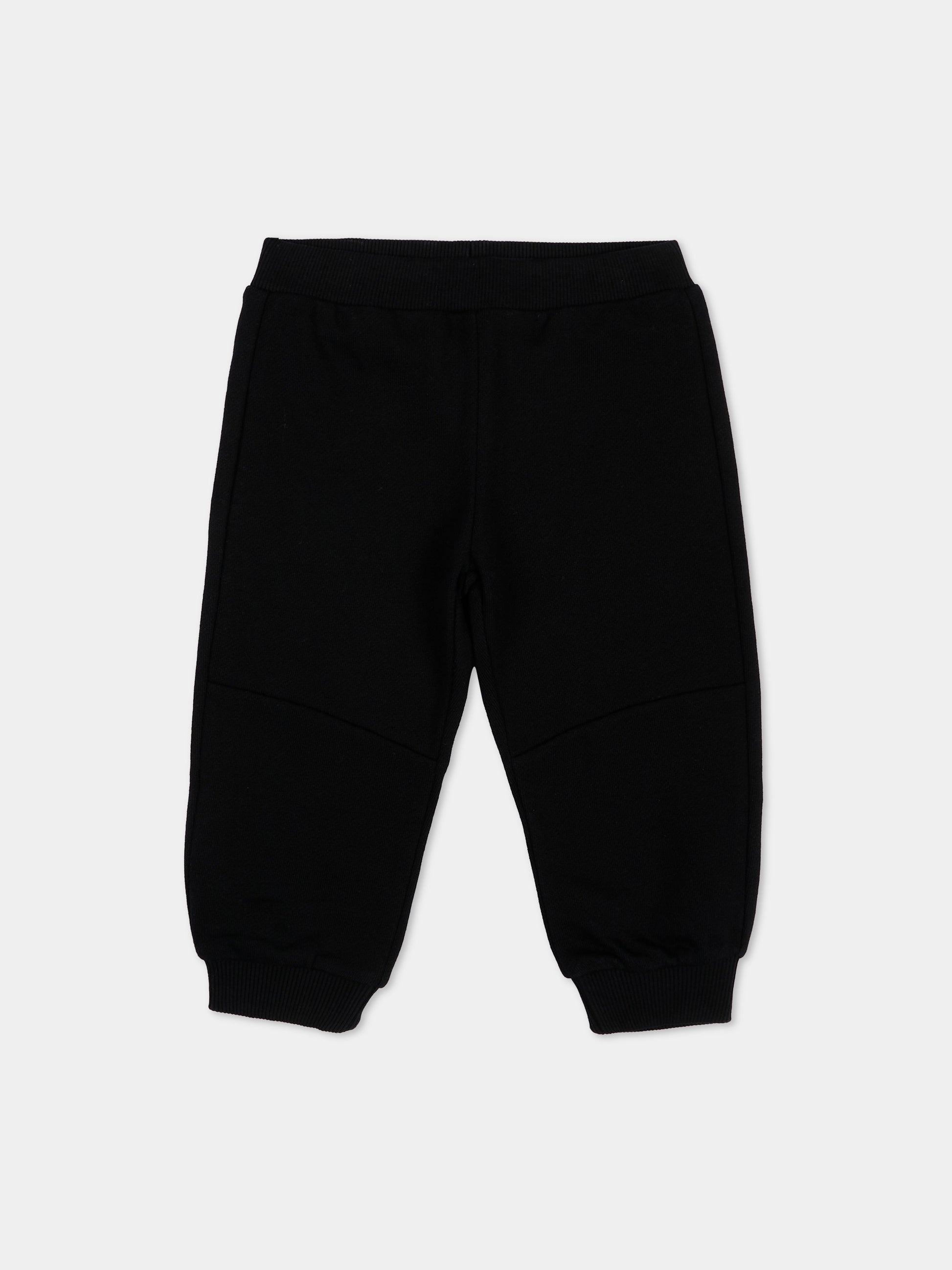 Pantaloni sportivi nero per neonati con logo,Balmain Kids,BZ6330 Z3183 930BC