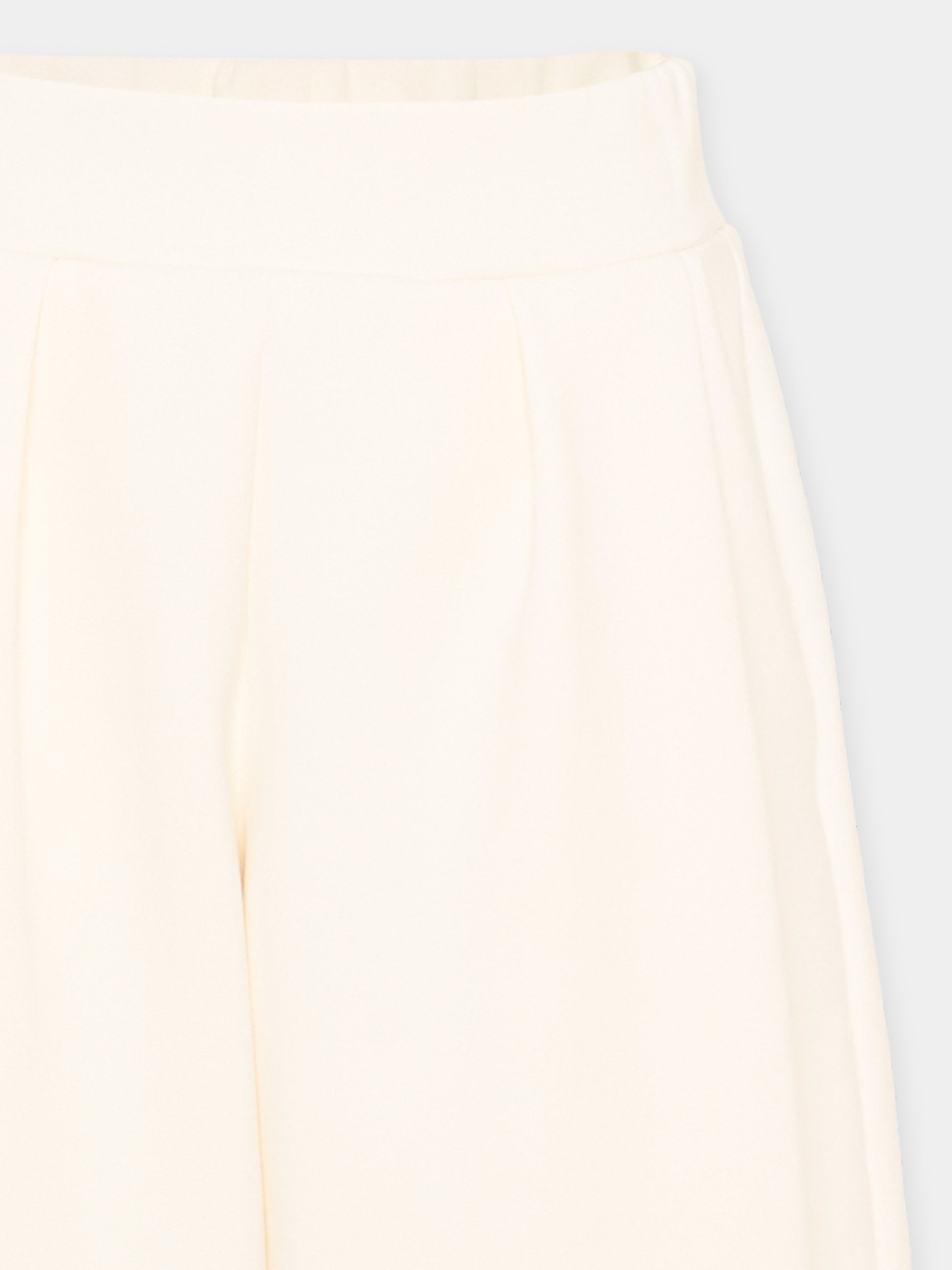 Pantaloni avorio per bambina con logo,Balmain Kids,BZ6A80 Z3728 102NE
