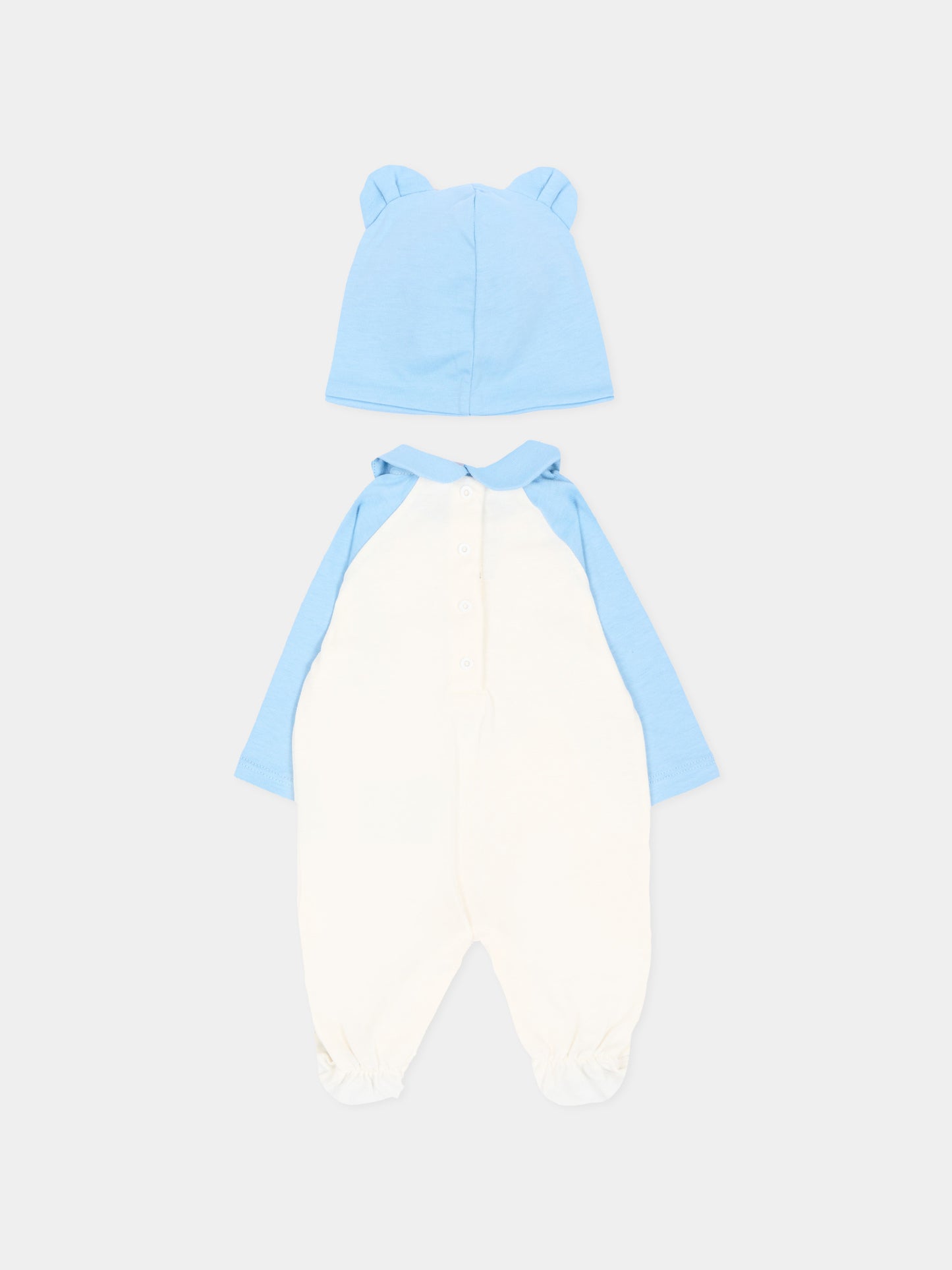 Set tutina avorio per neonato con logo,Balmain Kids,BZB330 Z3672 102CE