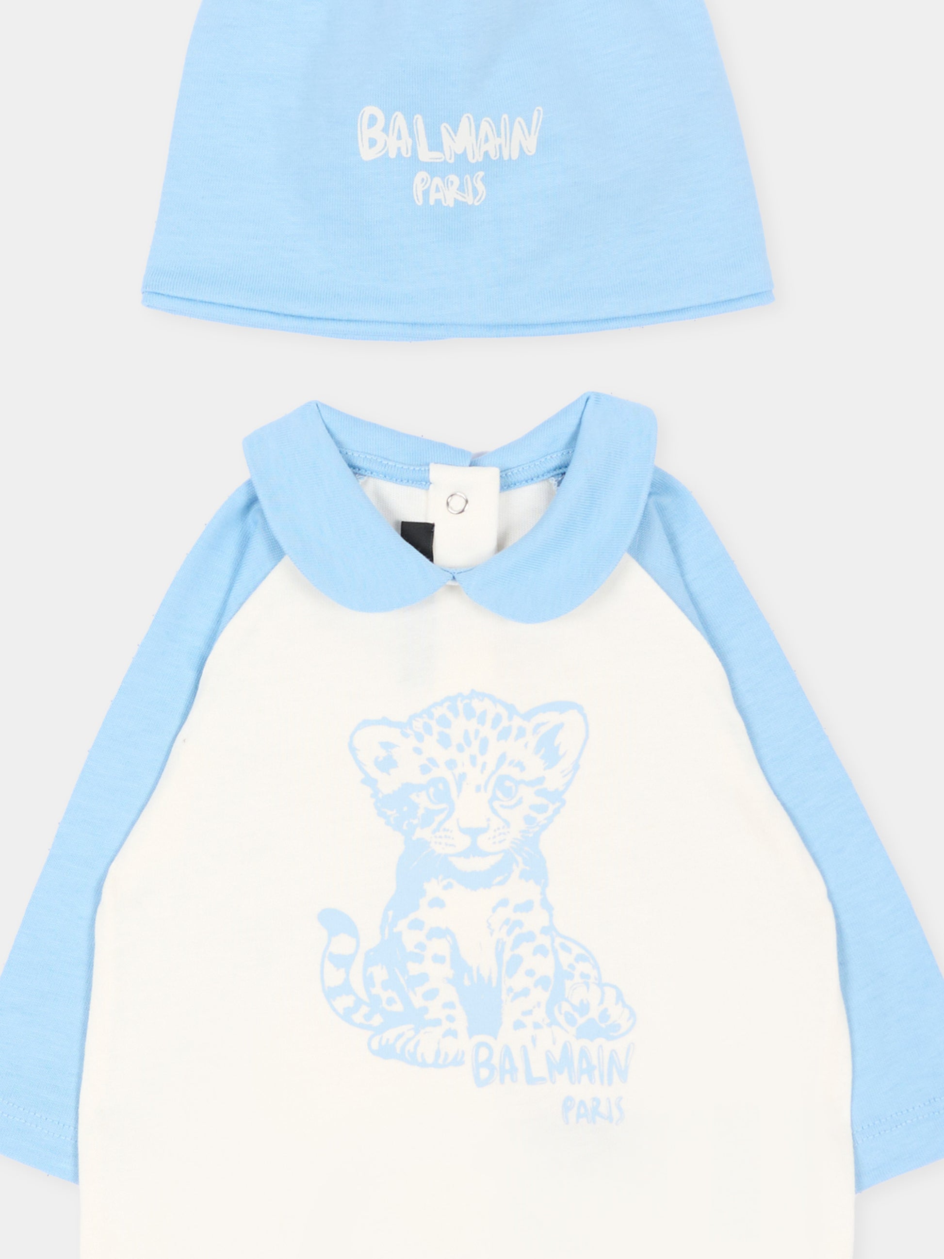 Set tutina avorio per neonato con logo,Balmain Kids,BZB330 Z3672 102CE