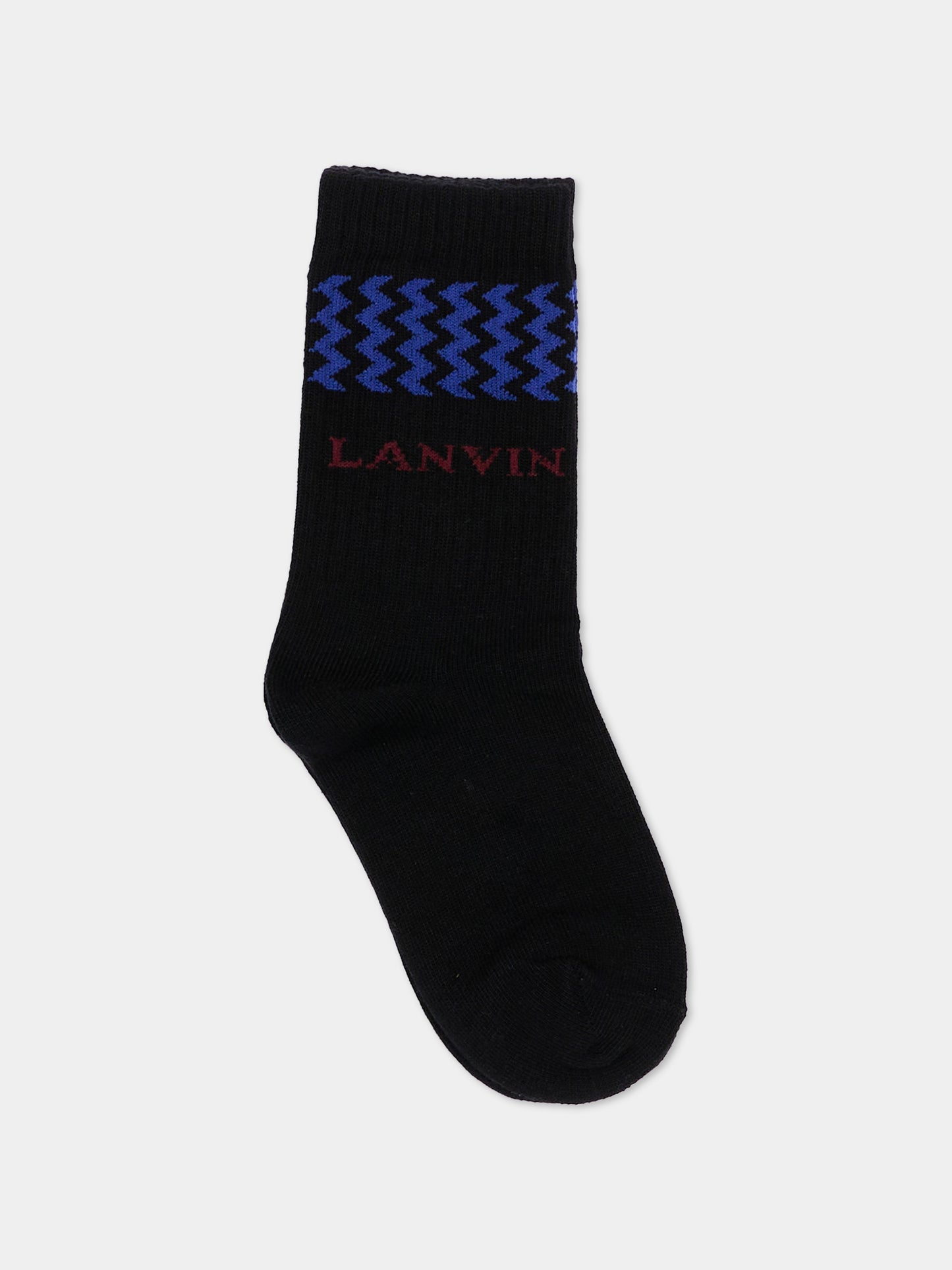 Calza spugna multicolor per bambino con logo,Lanvin Petite,N30454 N70
