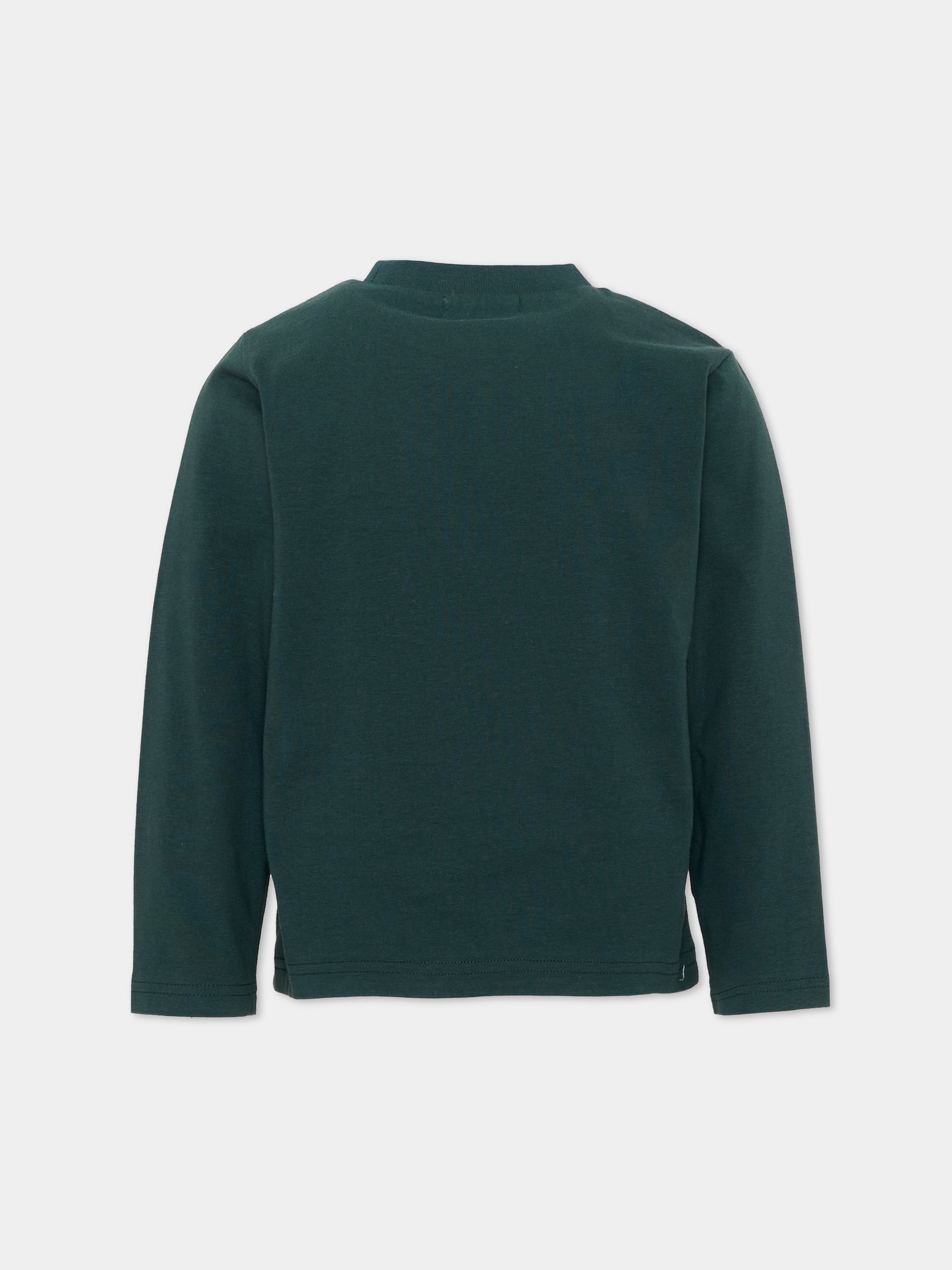T-shirt verde per bambino con mostro,Billieblush,U22303 68R