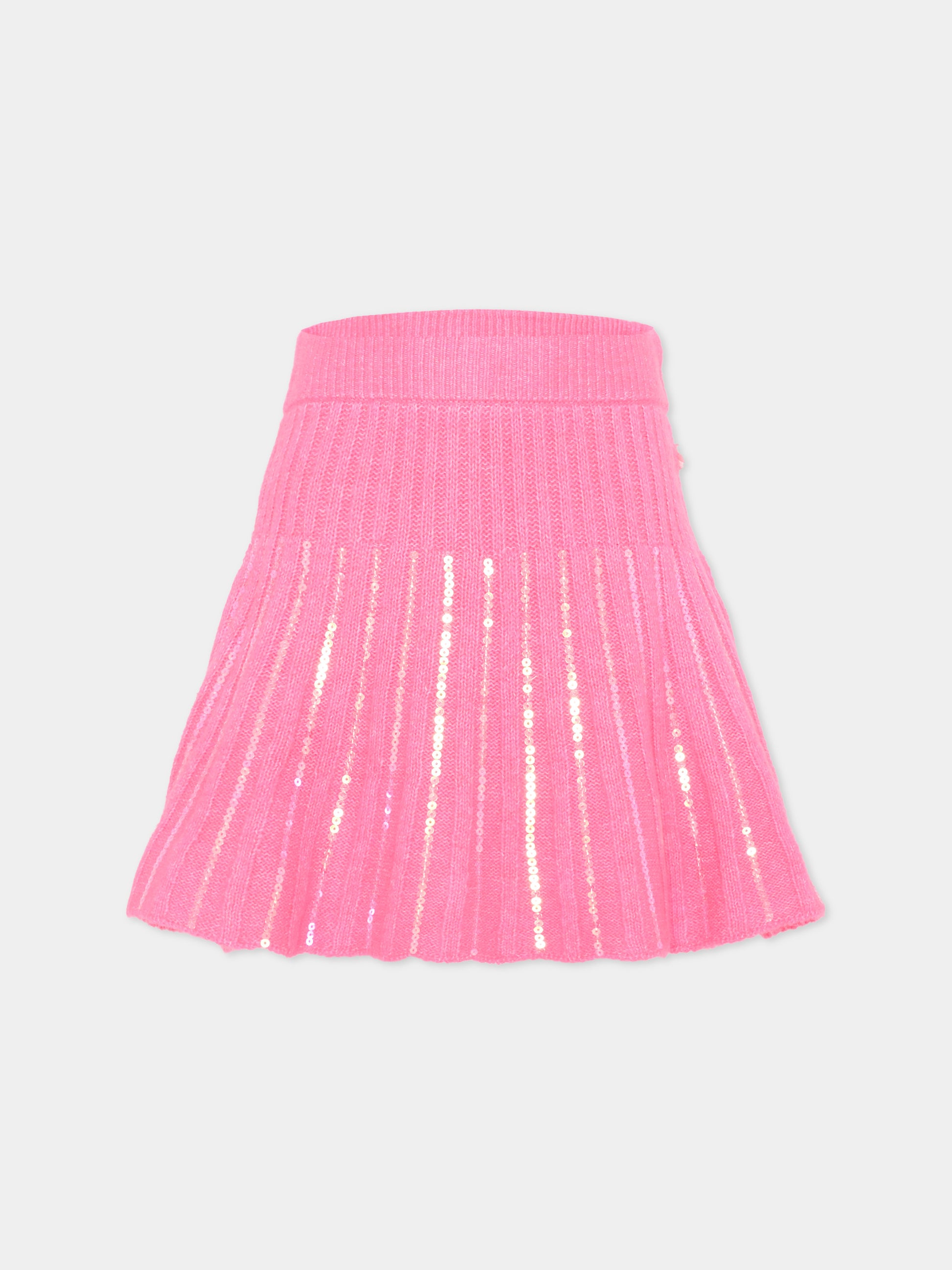 Gonna fucsia per bambina con paillettes,Billieblush,U22367 47A
