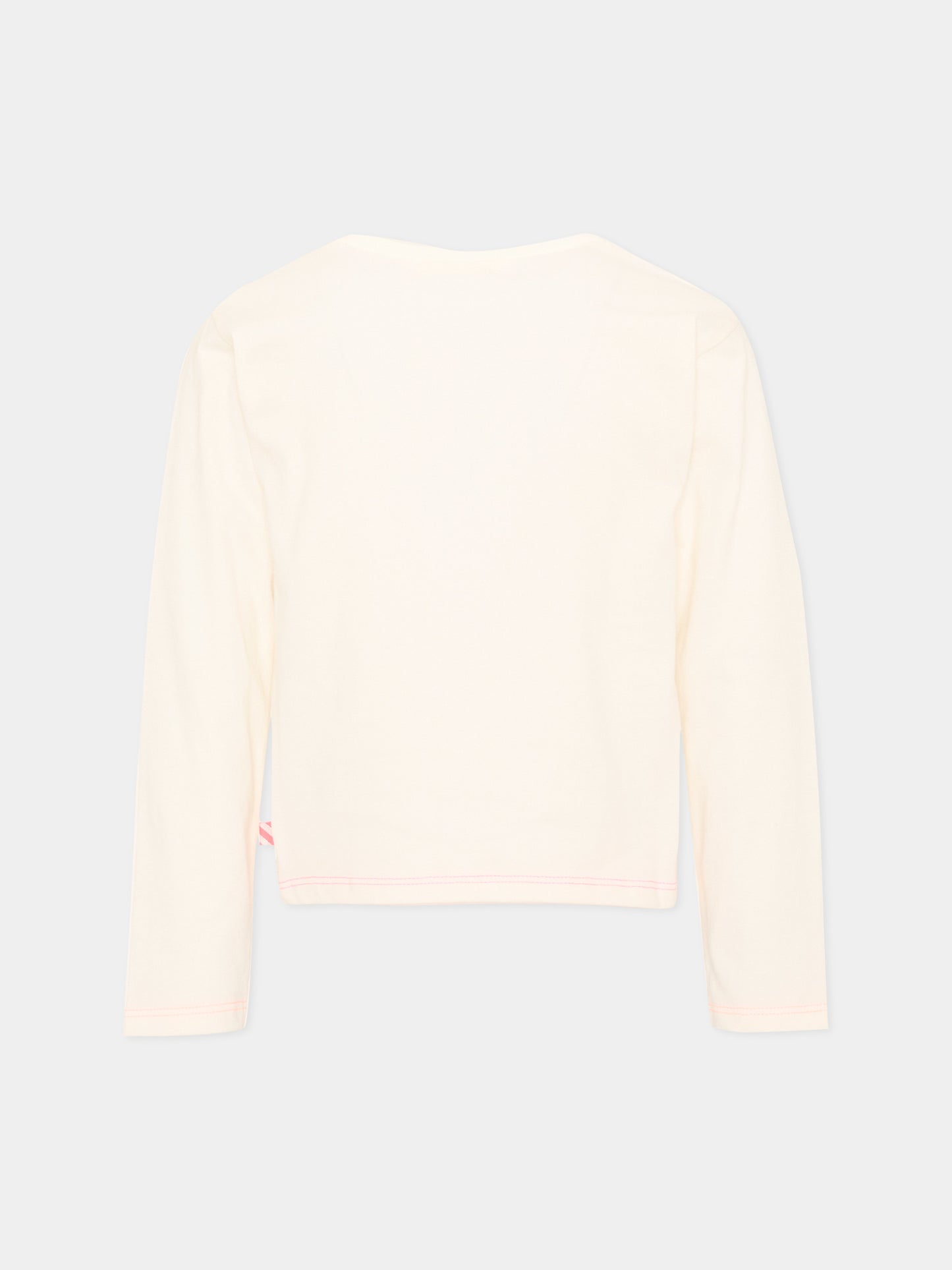 T-shirt avorio per bambina con unicorno,Billieblush,U22382 121