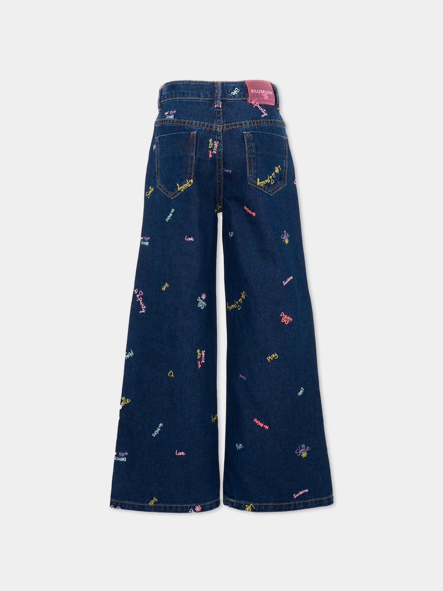 Jeans denim per bambina con ricami,Billieblush,U22417 Z10