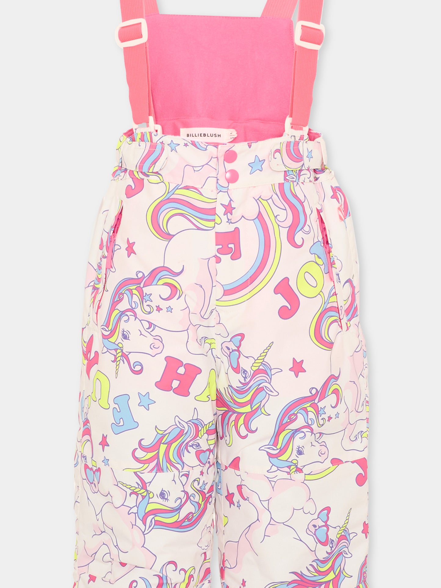 Pantalone da neve multicolor per bambina con unicorni,Billieblush,U22452 Z41