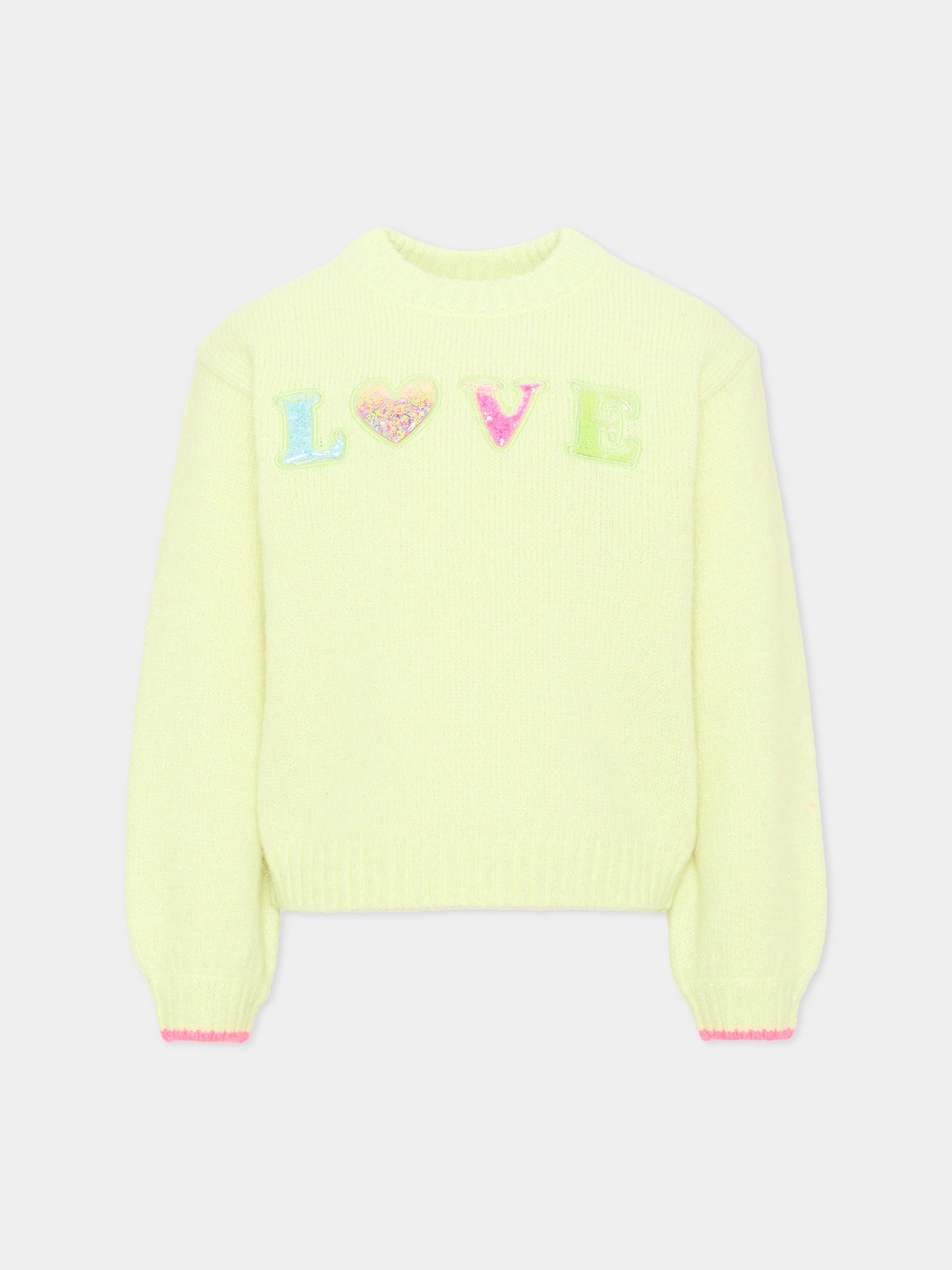Maglione giallo per bambina,Billieblush,U22467 552