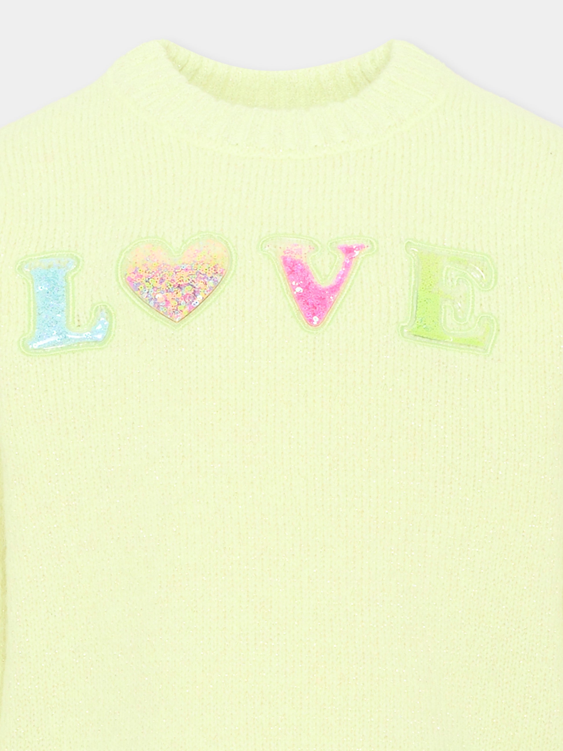 Maglione giallo per bambina,Billieblush,U22467 552