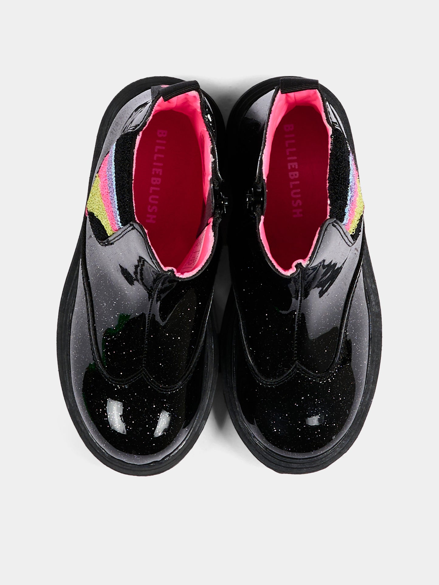 Stivaletti neri per bambina con arcobaleno,Billieblush,U22484 09B